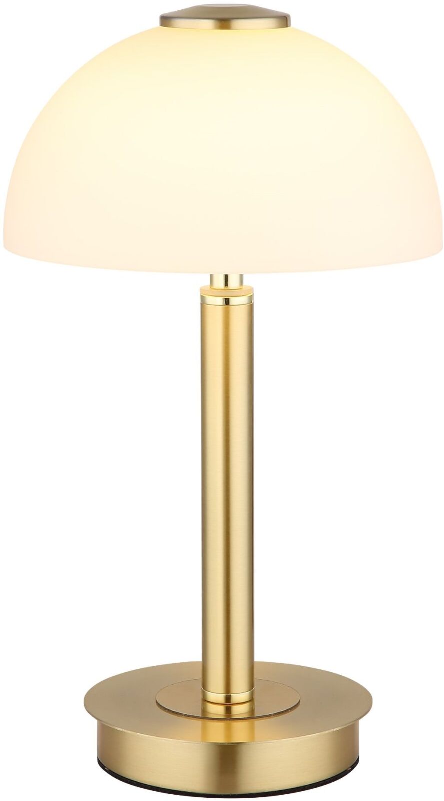 LED-Touch-Tischleuchte - Messing - opal - dimmbar