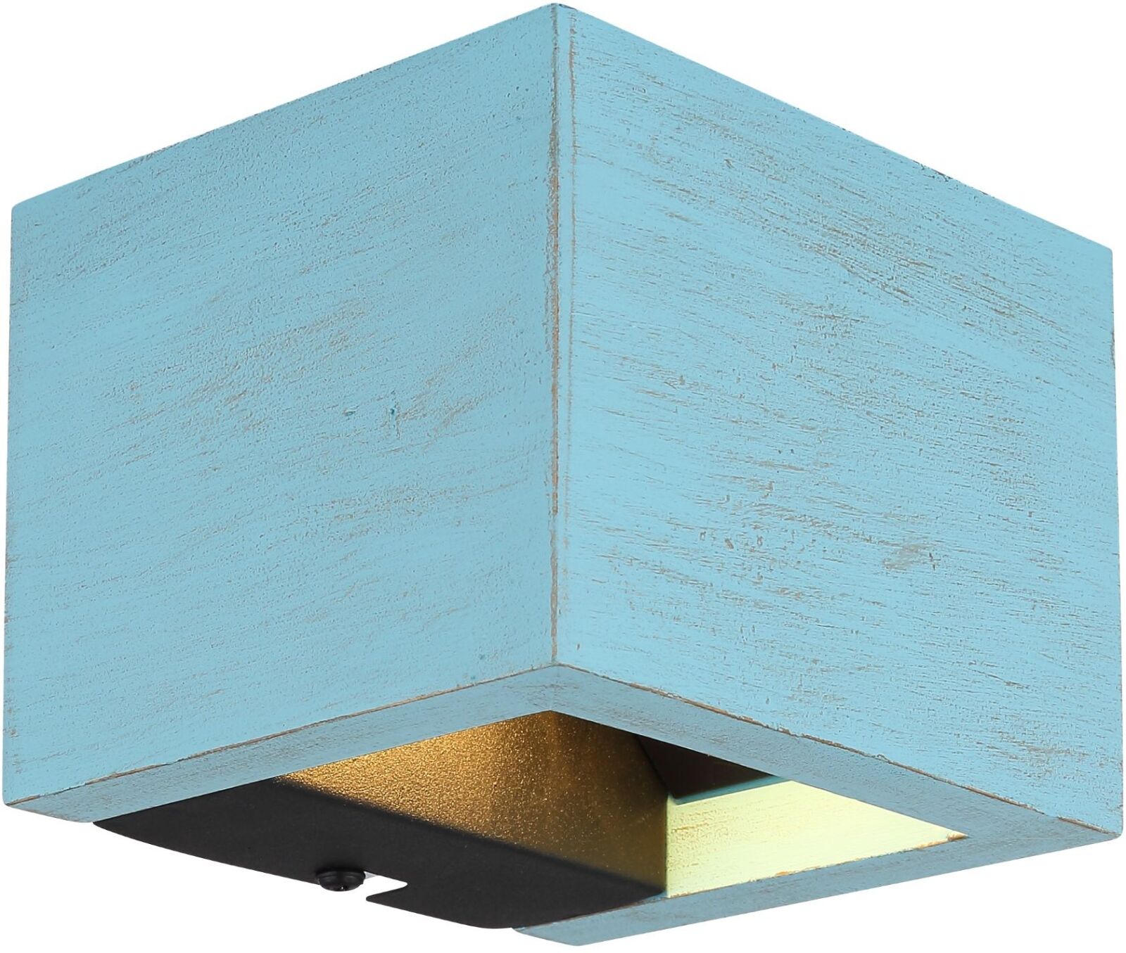 LED-Wandleuchte - blau antik - schwarz matt - 13,2 cm
