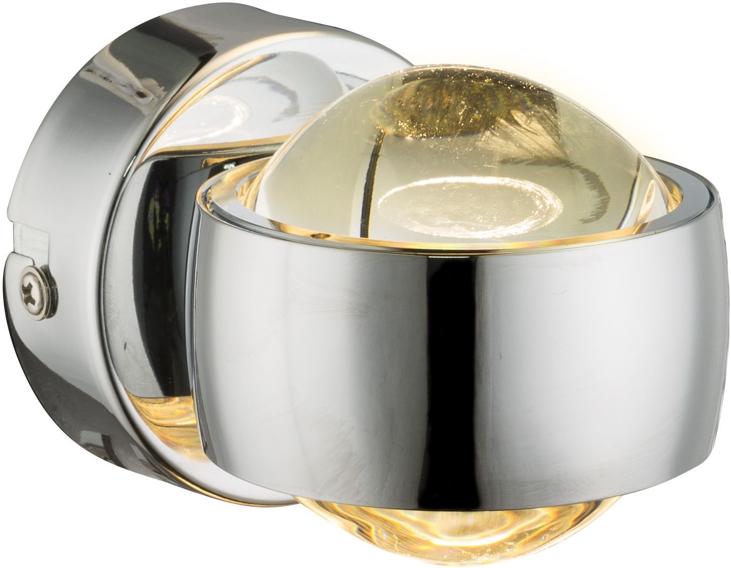 LED-Wandleuchte - Chrom - rund