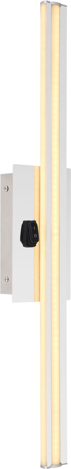 LED-Wandleuchte - chromfarben - Aluminium - 61 cm