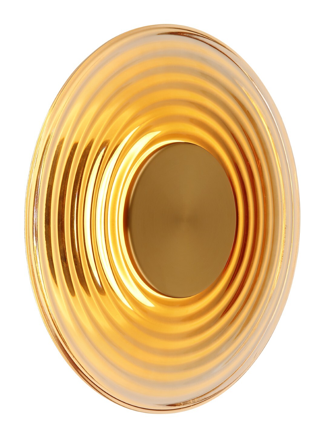 LED-Wandleuchte - messingfarben matt - amber - Ø 30 cm