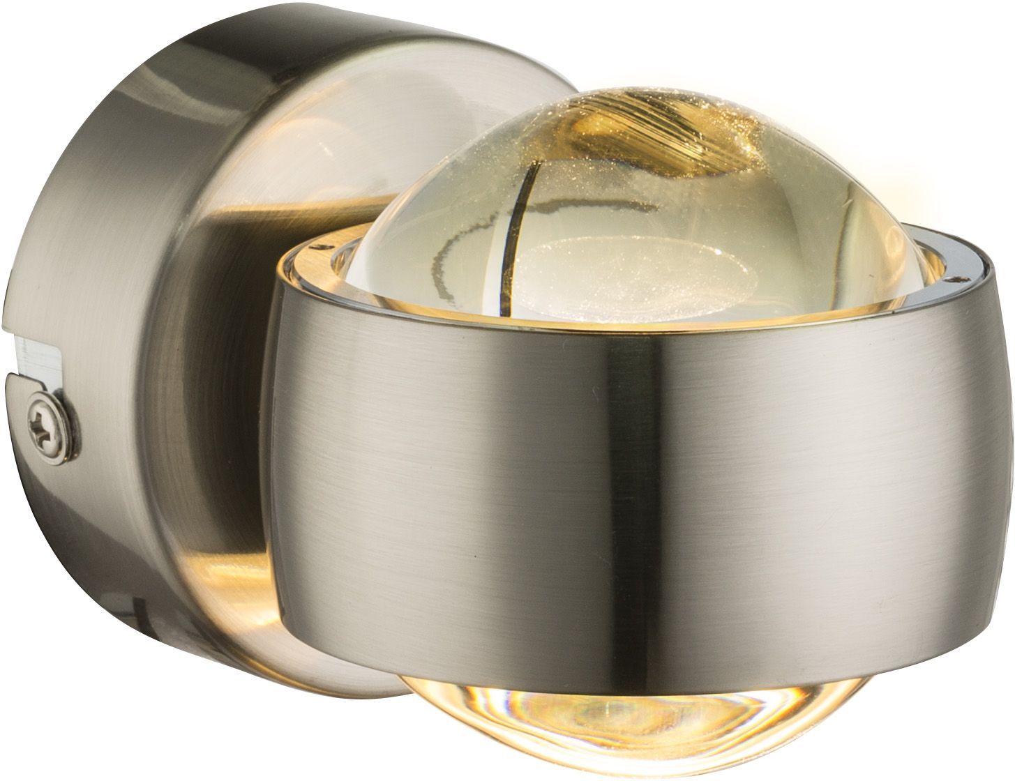 LED-Wandleuchte - Nickel matt - rund