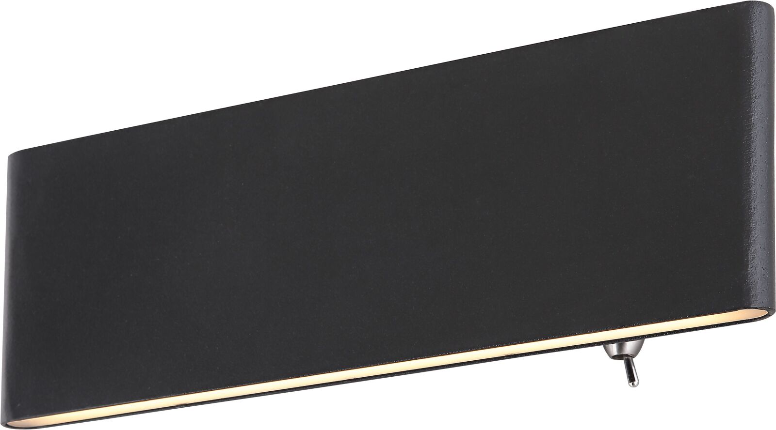 LED-Wandleuchte - schwarz-opal - Kippschalter - 22,5 cm