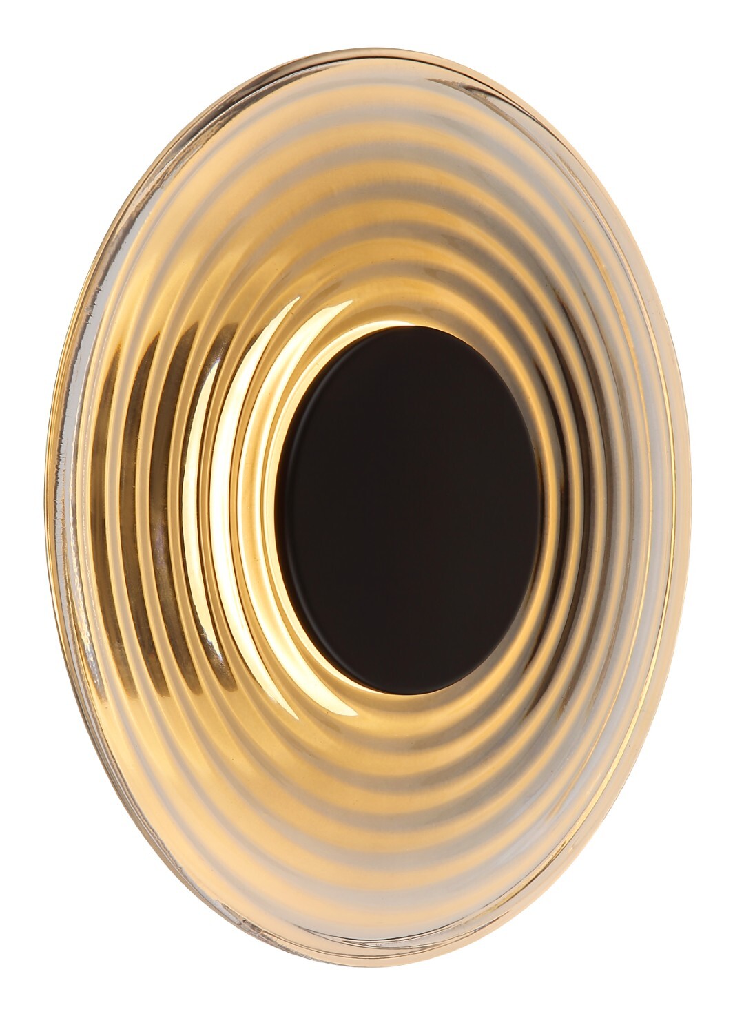 LED-Wandleuchte - schwarz-rauchfarben - Ø 30 cm