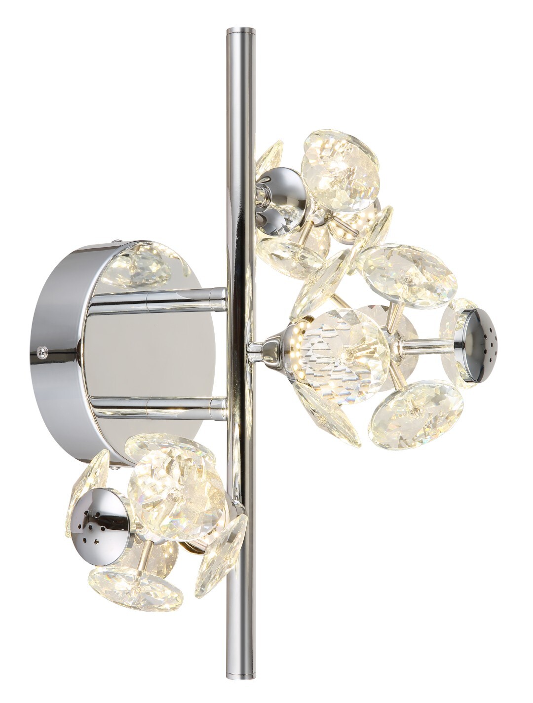LED-Wandleuchte - verchromt - klar - 3-flammig