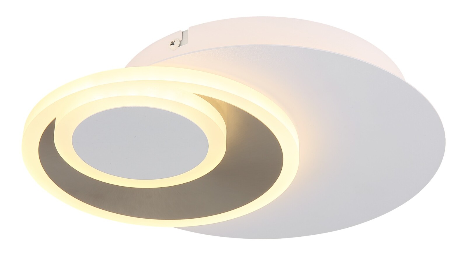 LED-Wandleuchte - weiß matt - Nickel matt - beweglich