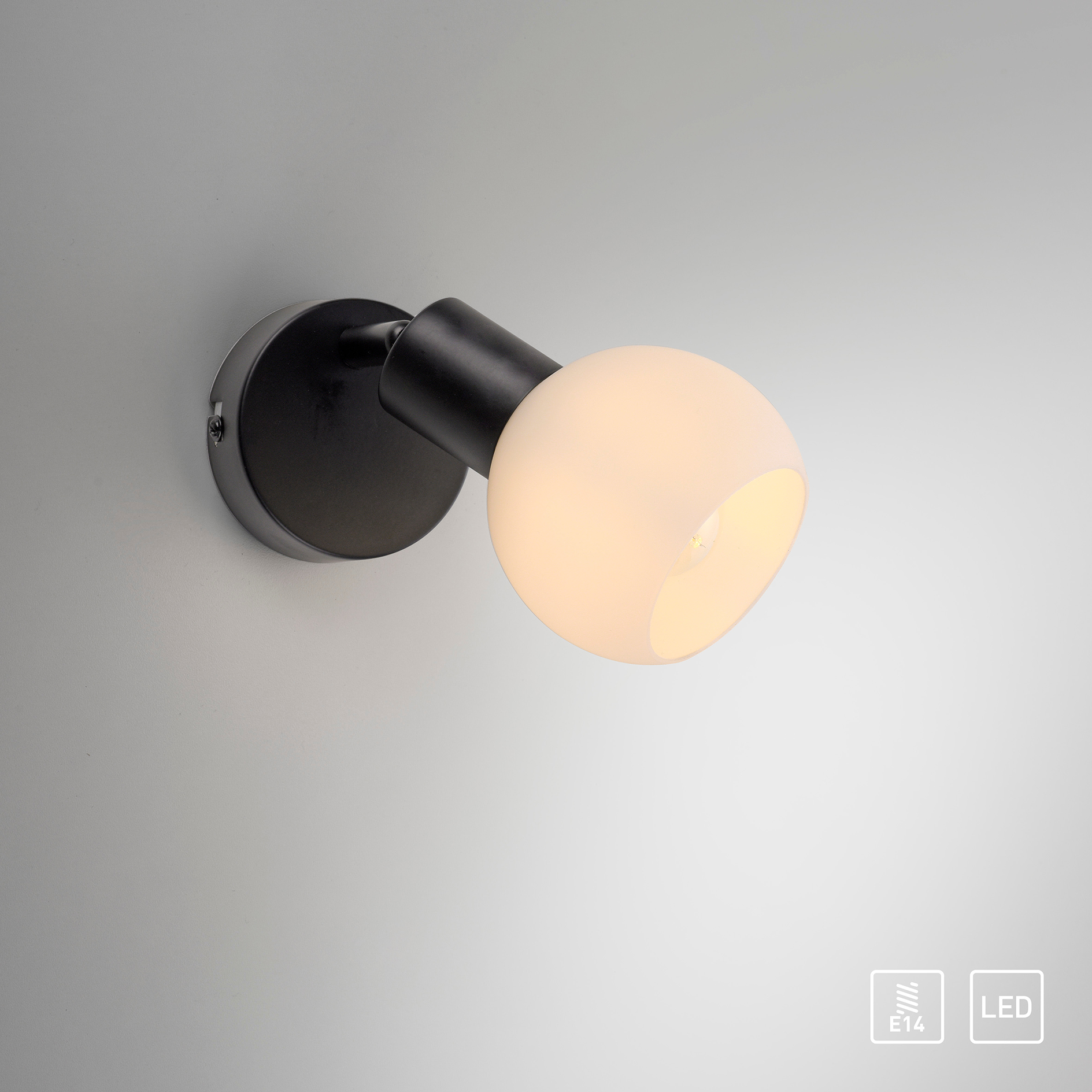 LED-Wandstrahler LOKI - schwarz - einflammig
