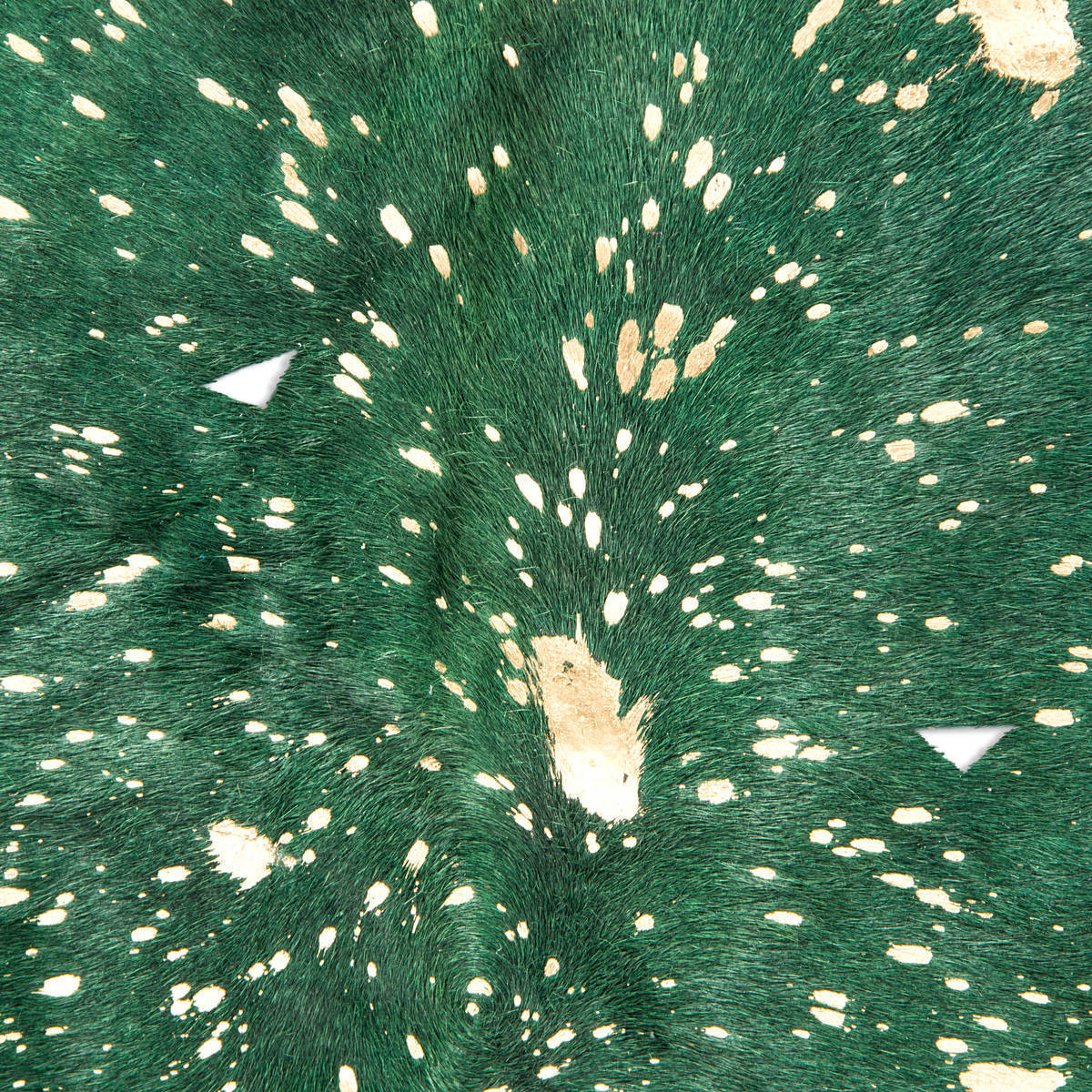 Lederteppich FLY 100 - flaschengrün-gold - 2-2,6 m²