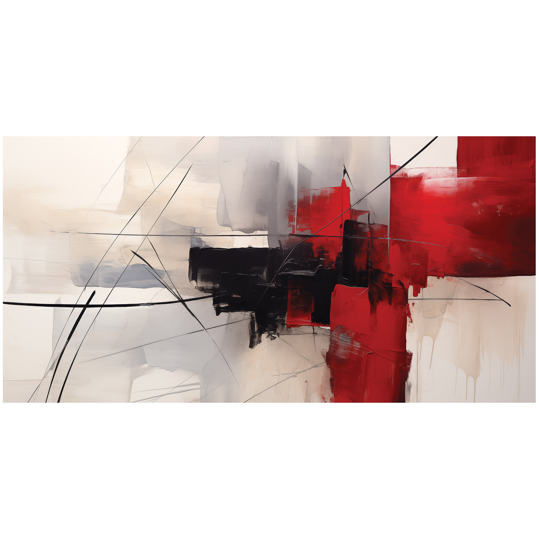 Leinwandbild Abstract Art III - mehrfarbig - 100x50 cm
