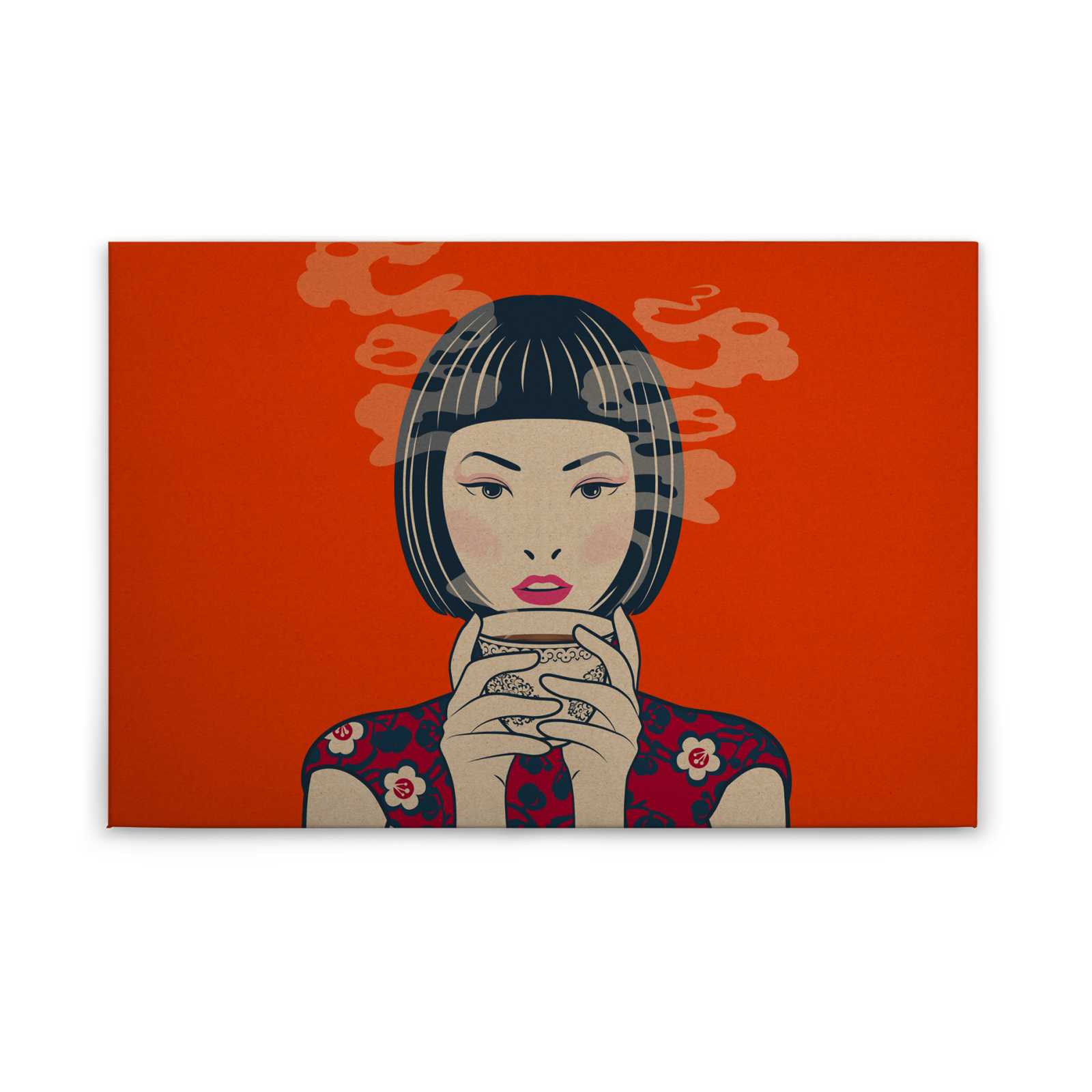 Leinwandbild AKARI - orange - 90x60 cm