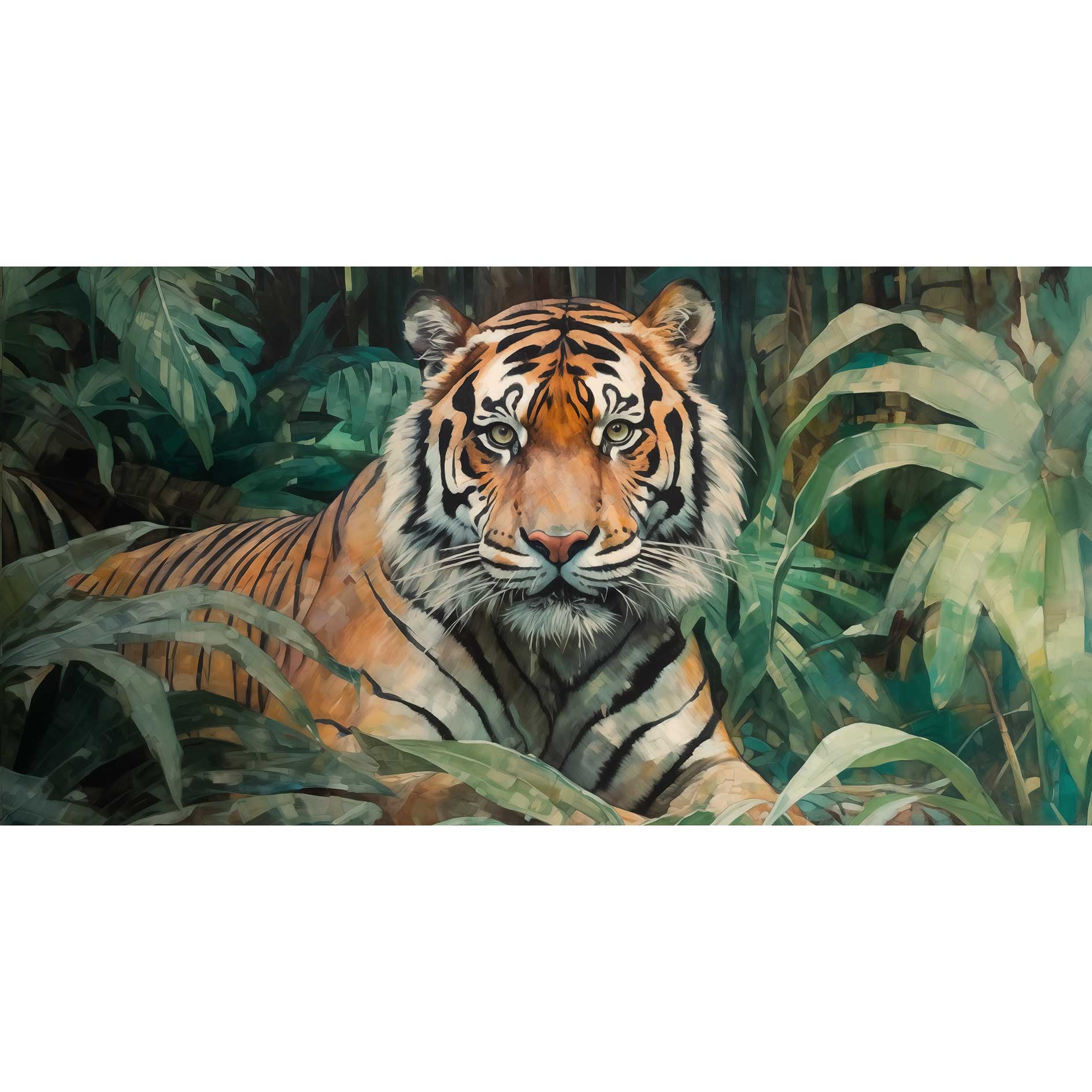 Leinwandbild Animals XV - bunt - 100x50 cm