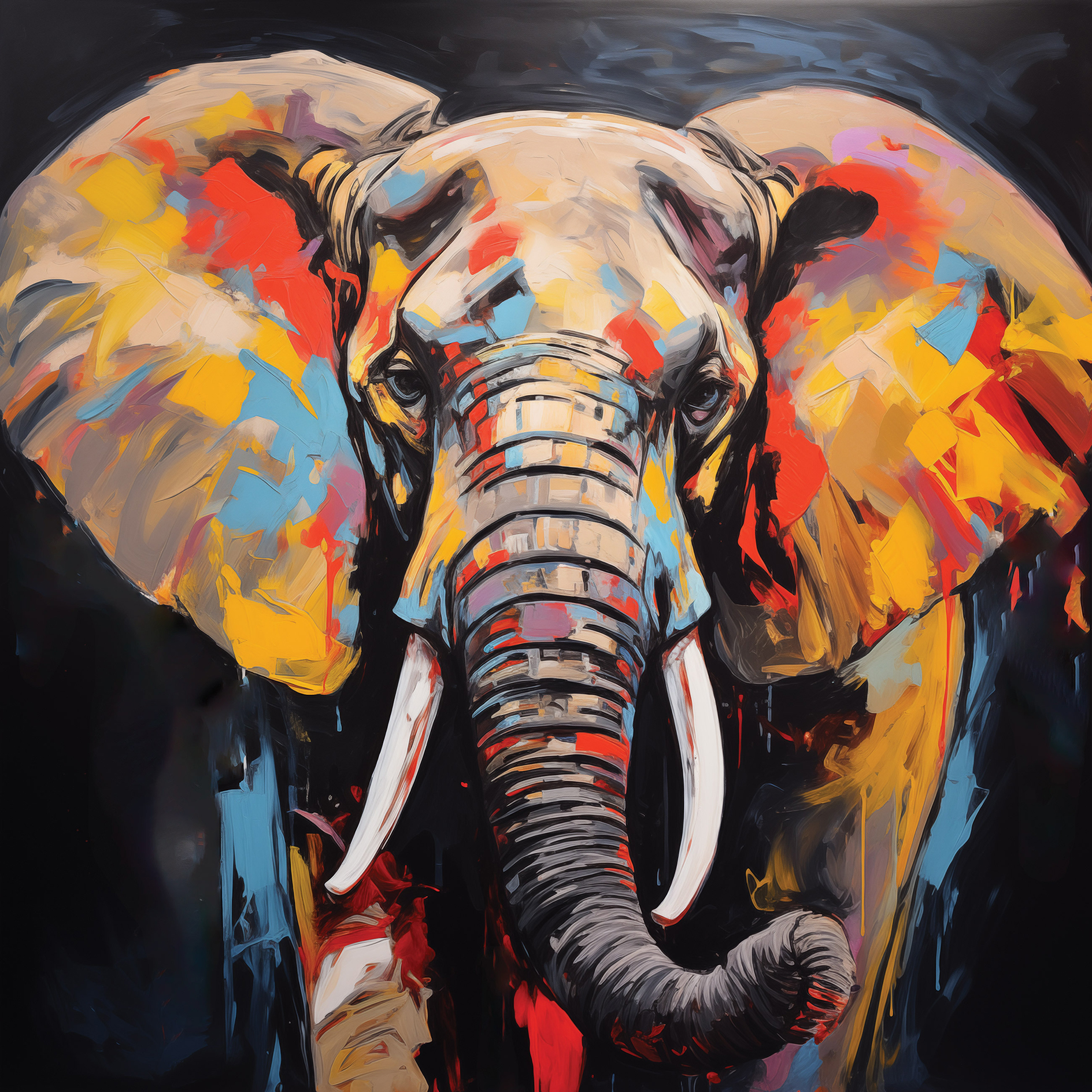 Leinwandbild Animals XVIII - bunt - 40x40 cm
