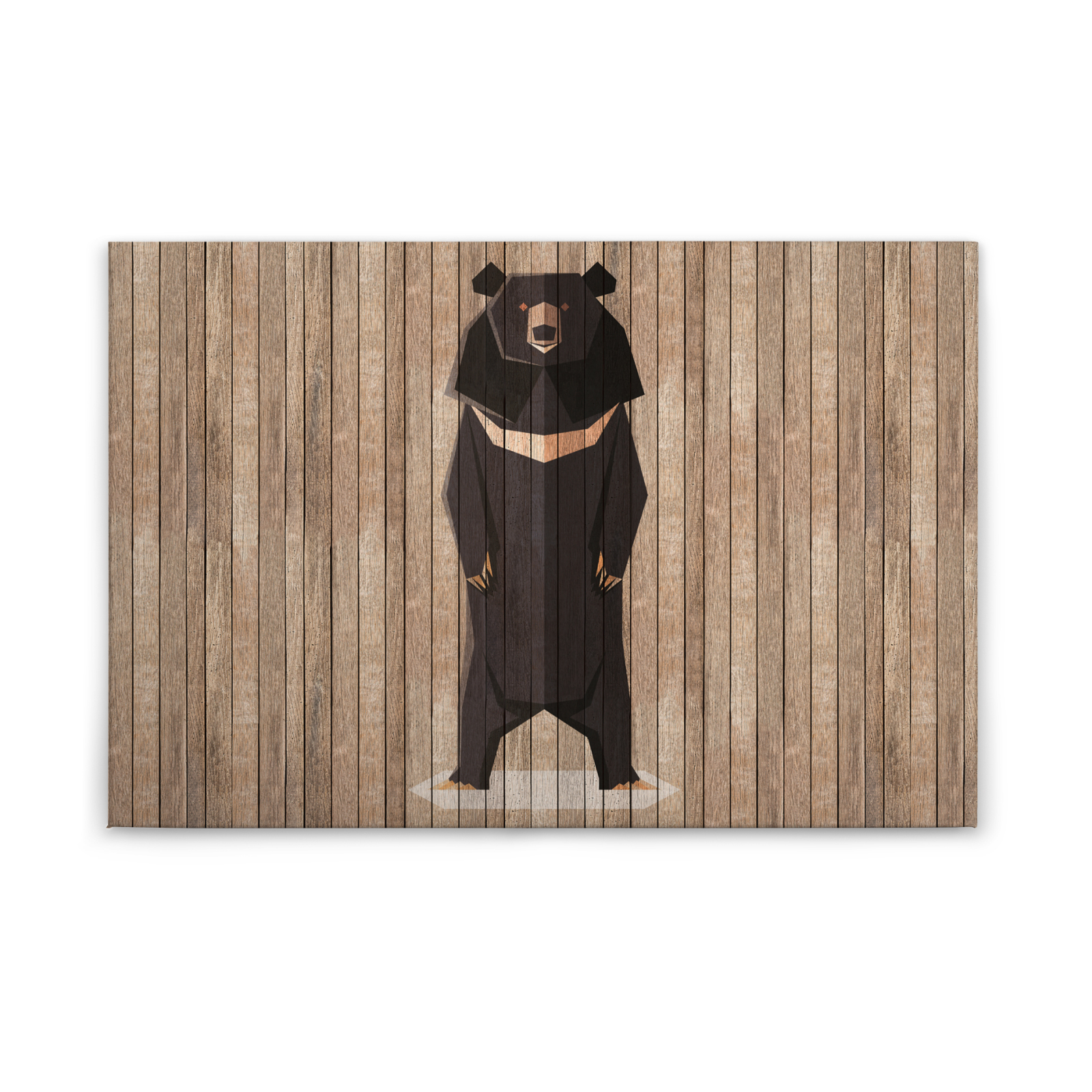 Leinwandbild BÄR - braun-beige - 90x60 cm
