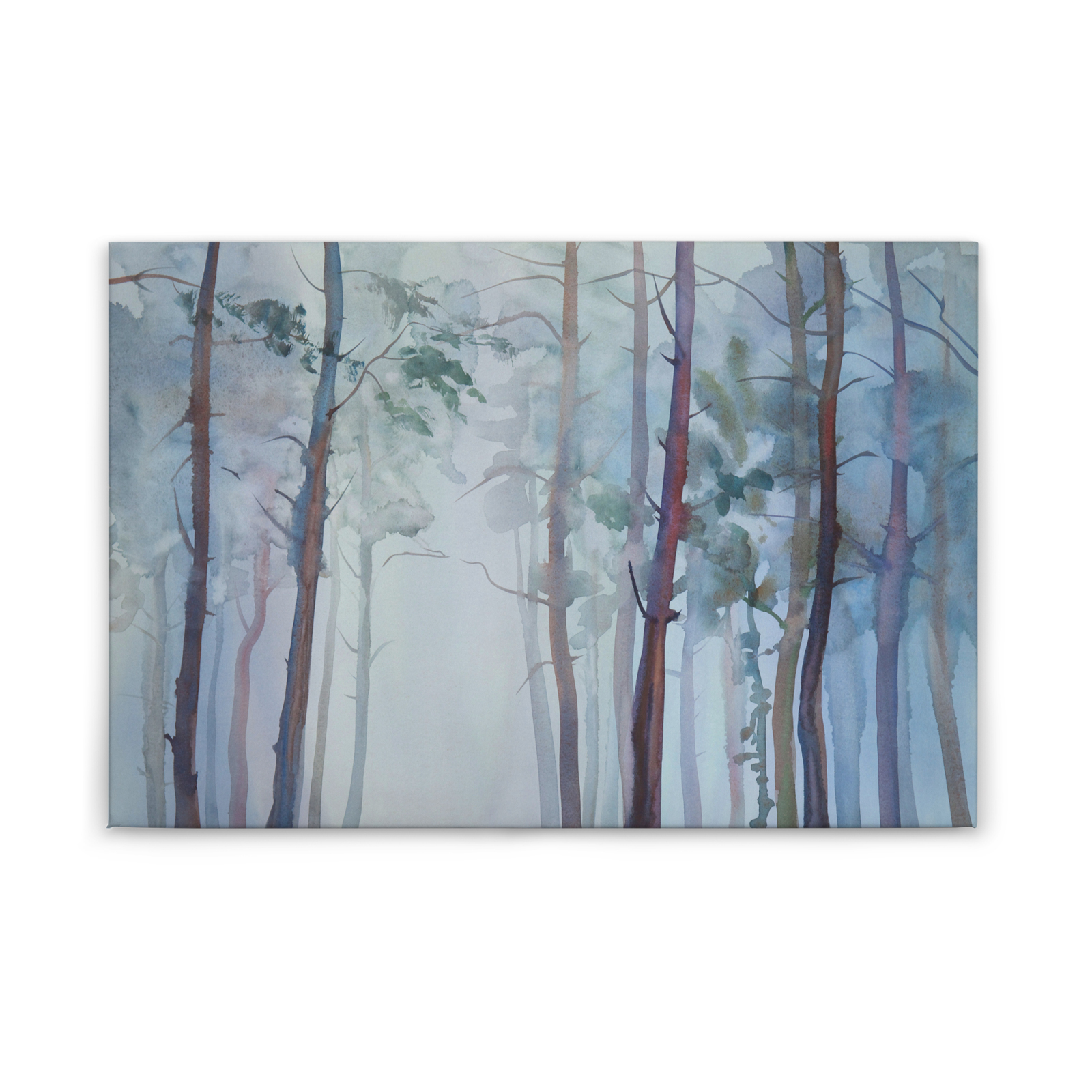 Leinwandbild BÄUME - blau - 90x60 cm