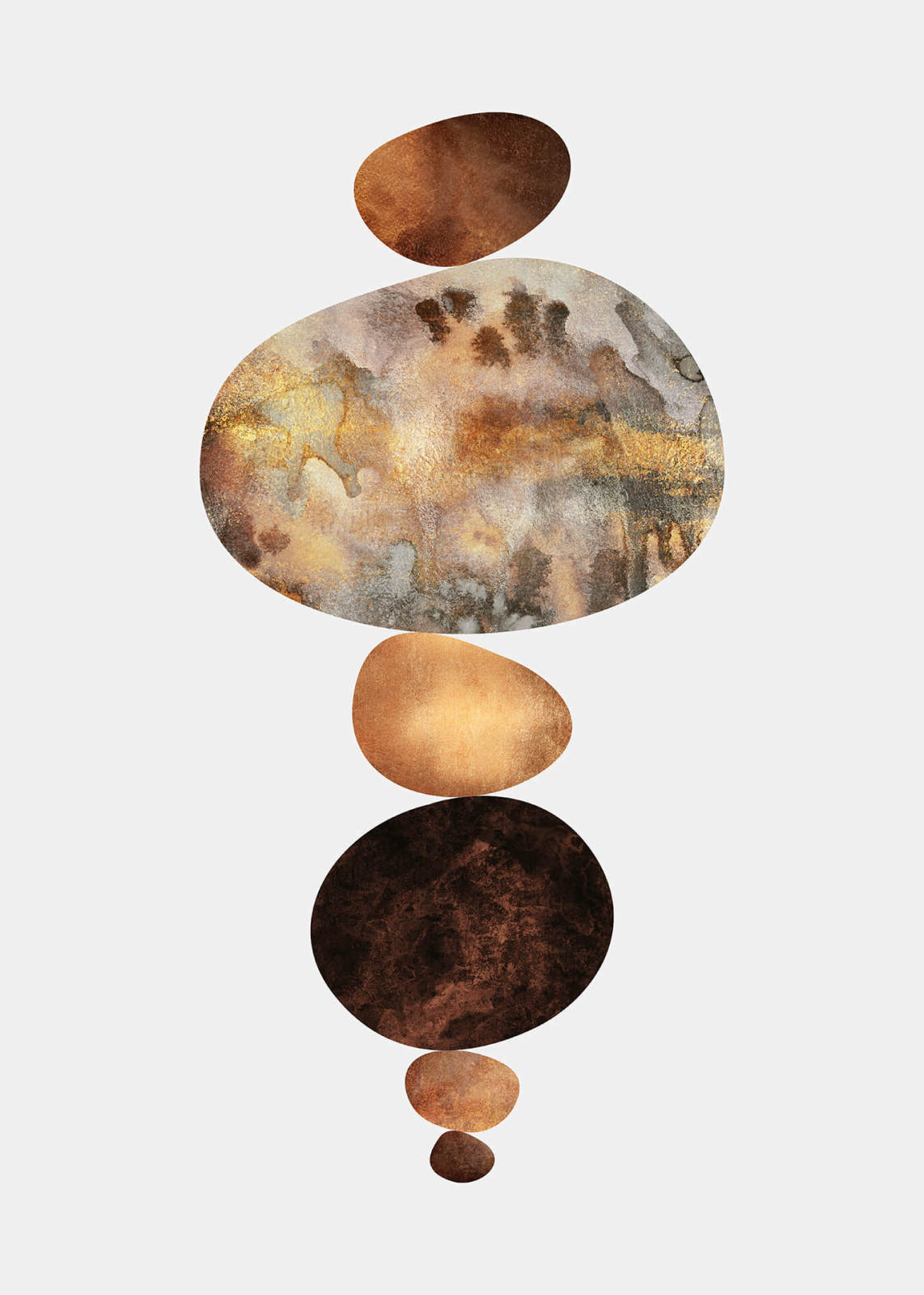 Leinwandbild BALANCE - braun - 50x70 cm