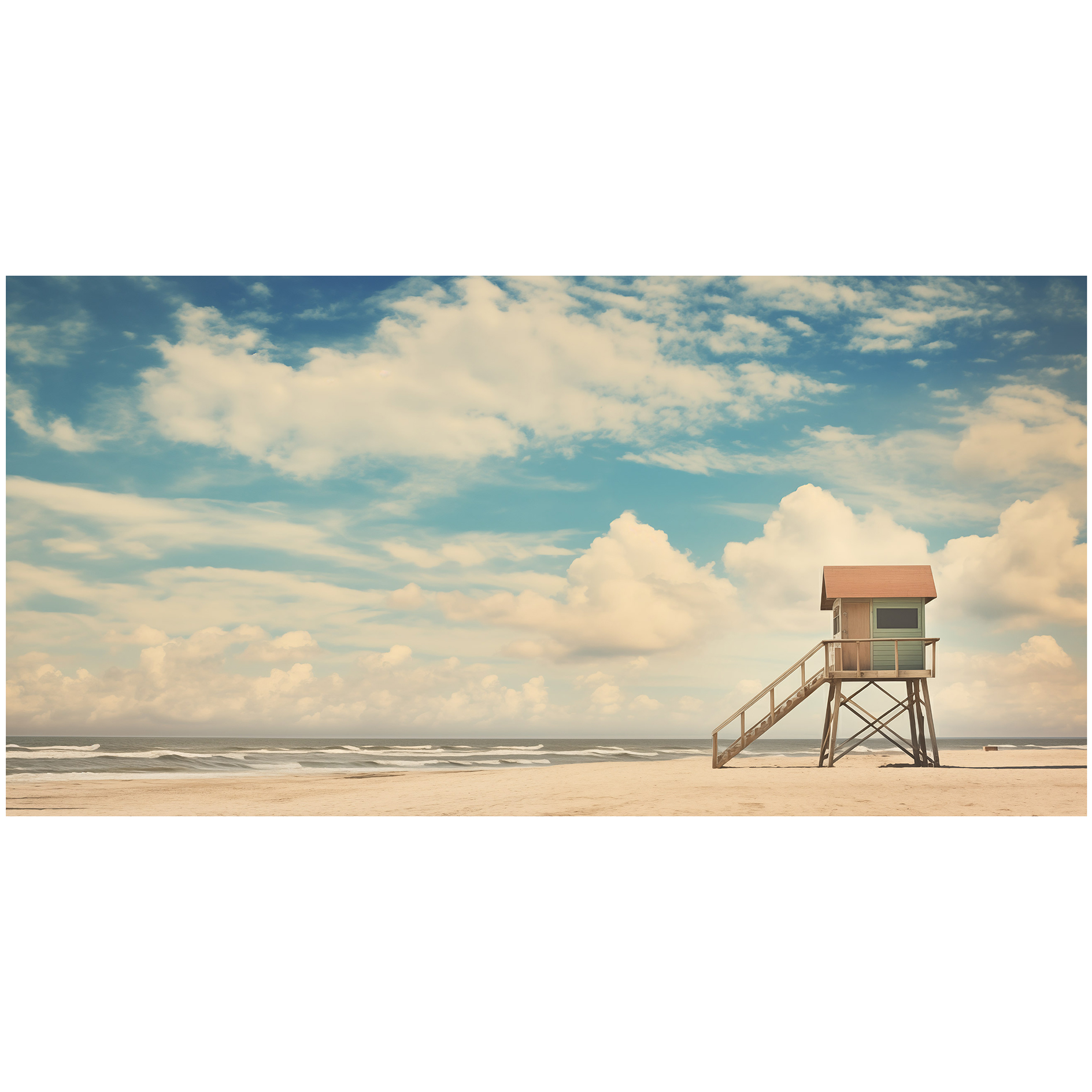 Leinwandbild Beach Dreams I - mehrfarbig - 100x50 cm
