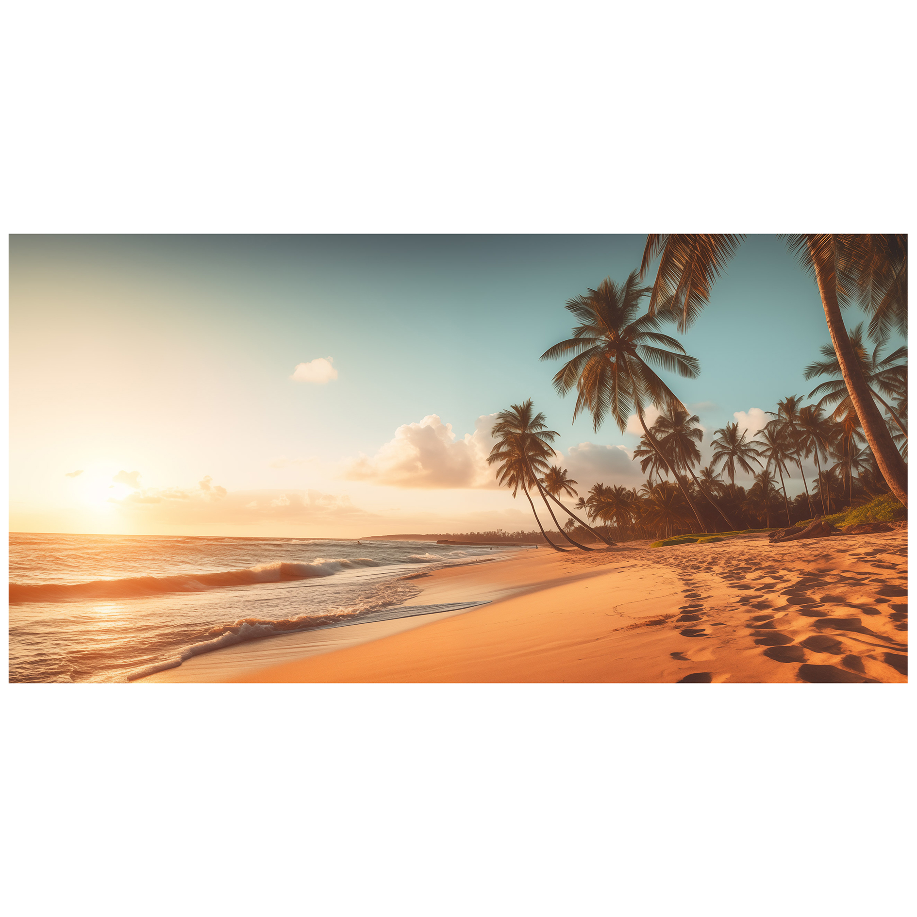 Leinwandbild Beach Dreams II - mehrfarbig - 100x50 cm
