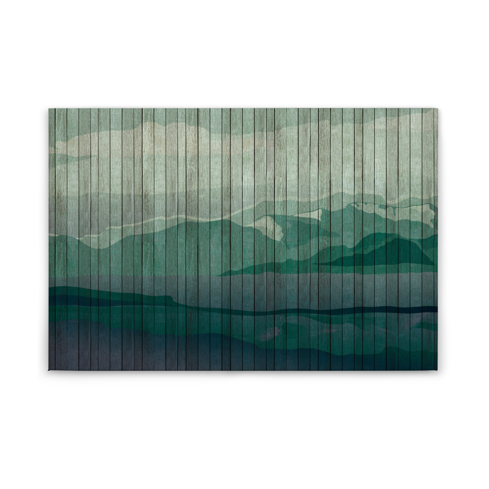 Leinwandbild BERGE - grün - 90x60 cm