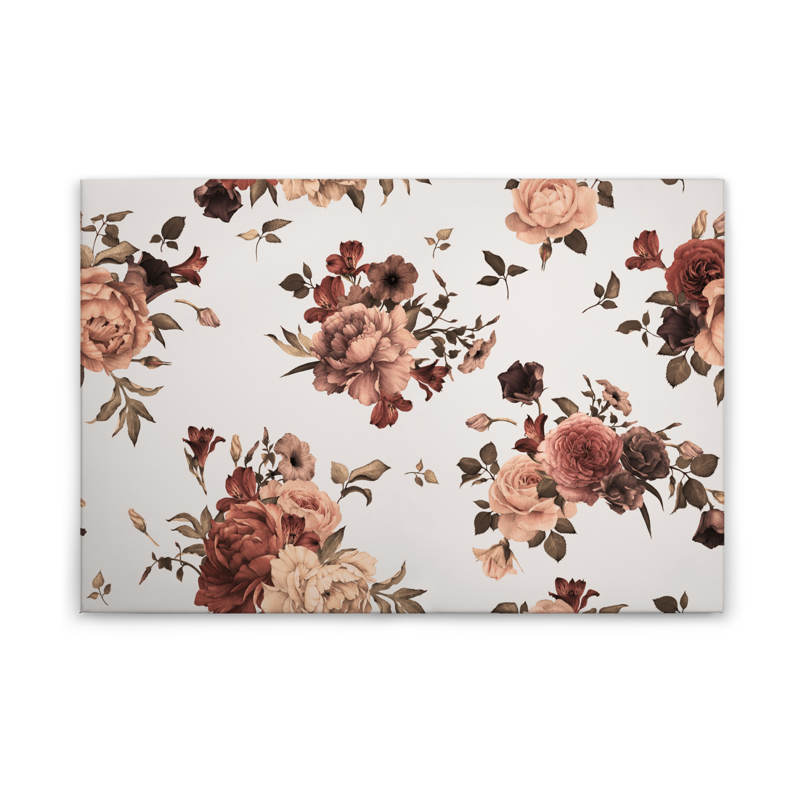 Leinwandbild BLUMEN BOUQET - beige-weiß - 90x60 cm
