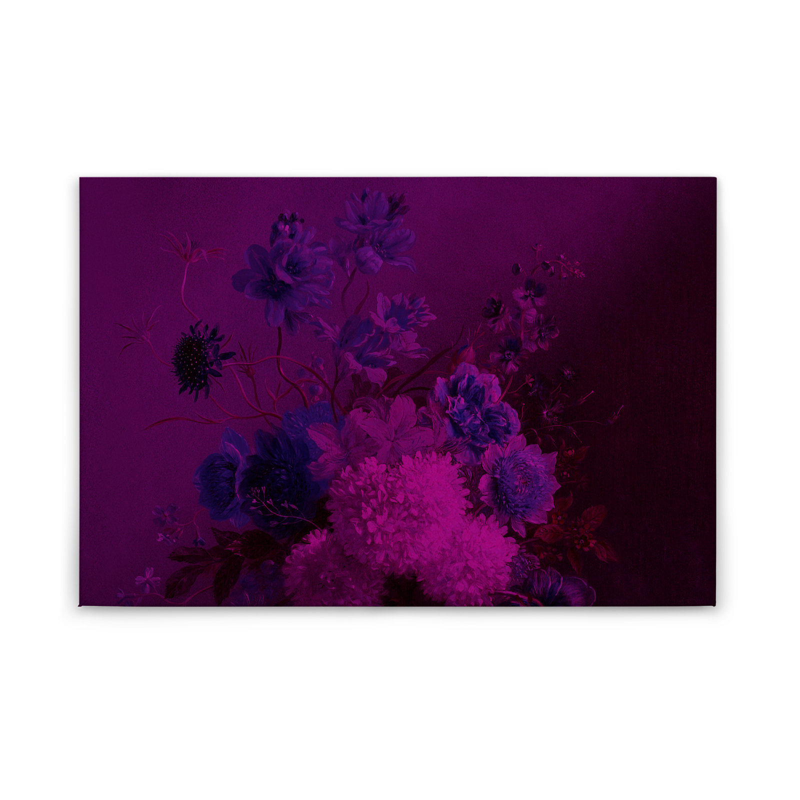 Leinwandbild BLUMEN-BOUQUET - lila - 90x60 cm
