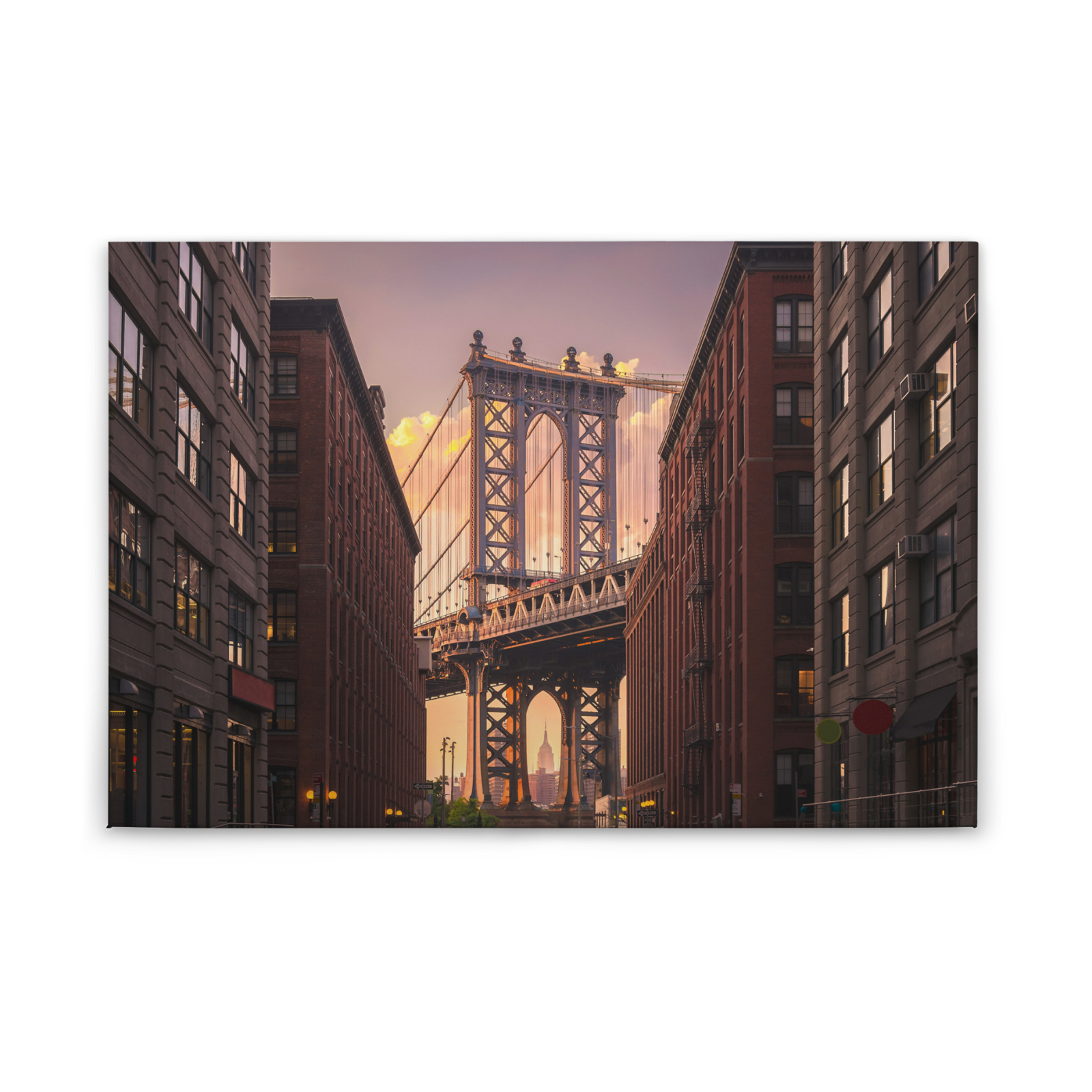 Leinwandbild BROOKLYN BRIDGE - braun - 90x60 cm