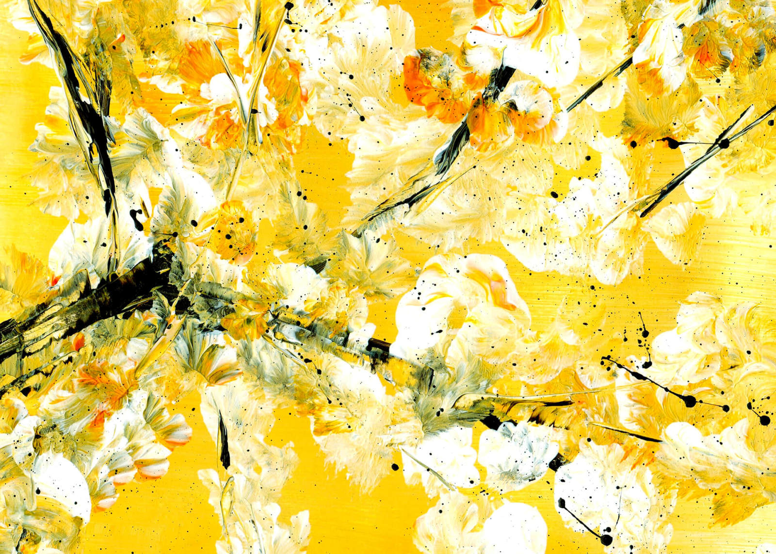 Leinwandbild FRÜHLINGSTAG - gelb - 70x50 cm
