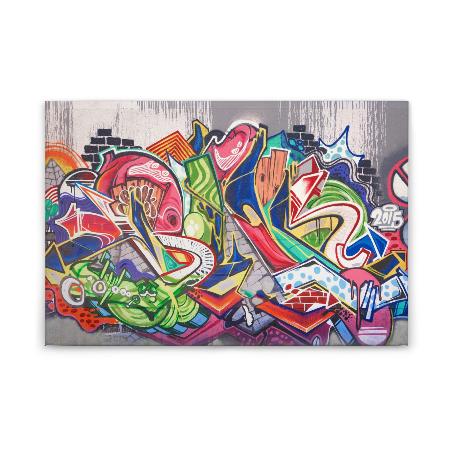 Leinwandbild GRAFITTI - bunt - 90x60 cm