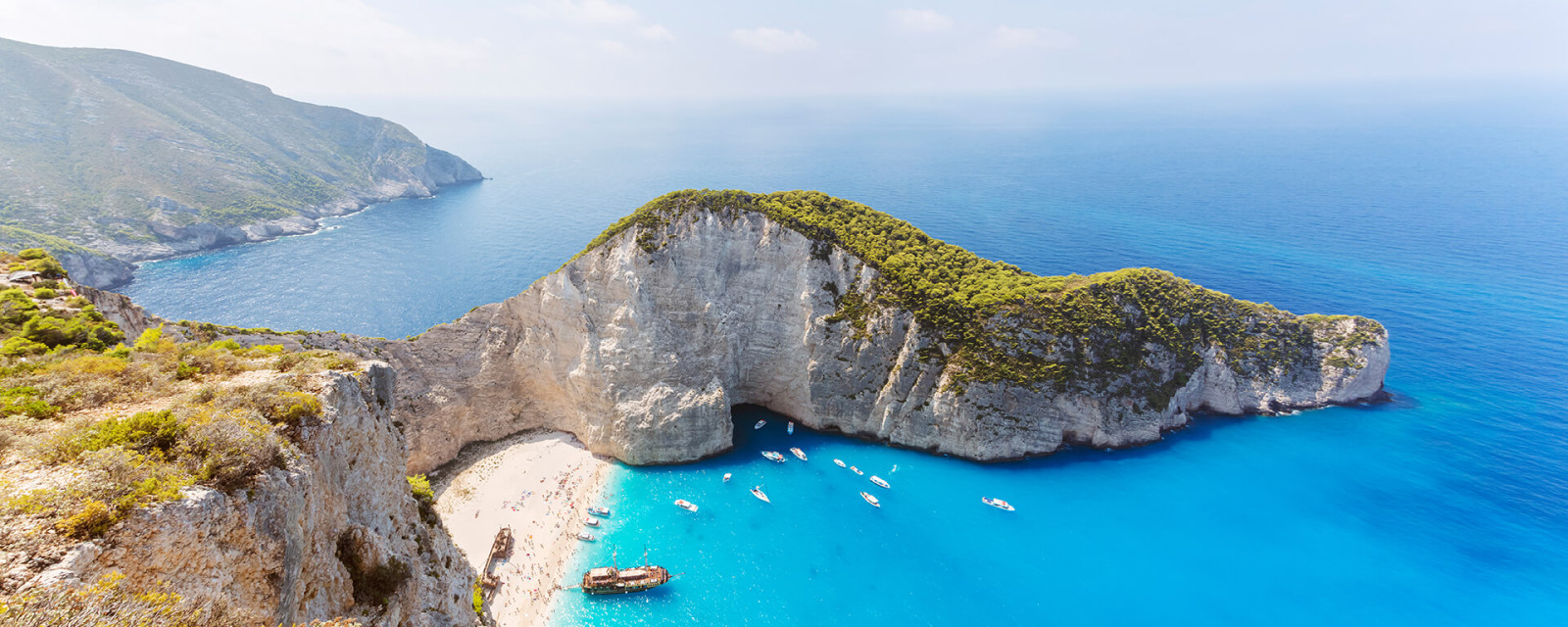 Leinwandbild INSEL ZAKYNTHOS - türkis-grün - 100x40 cm