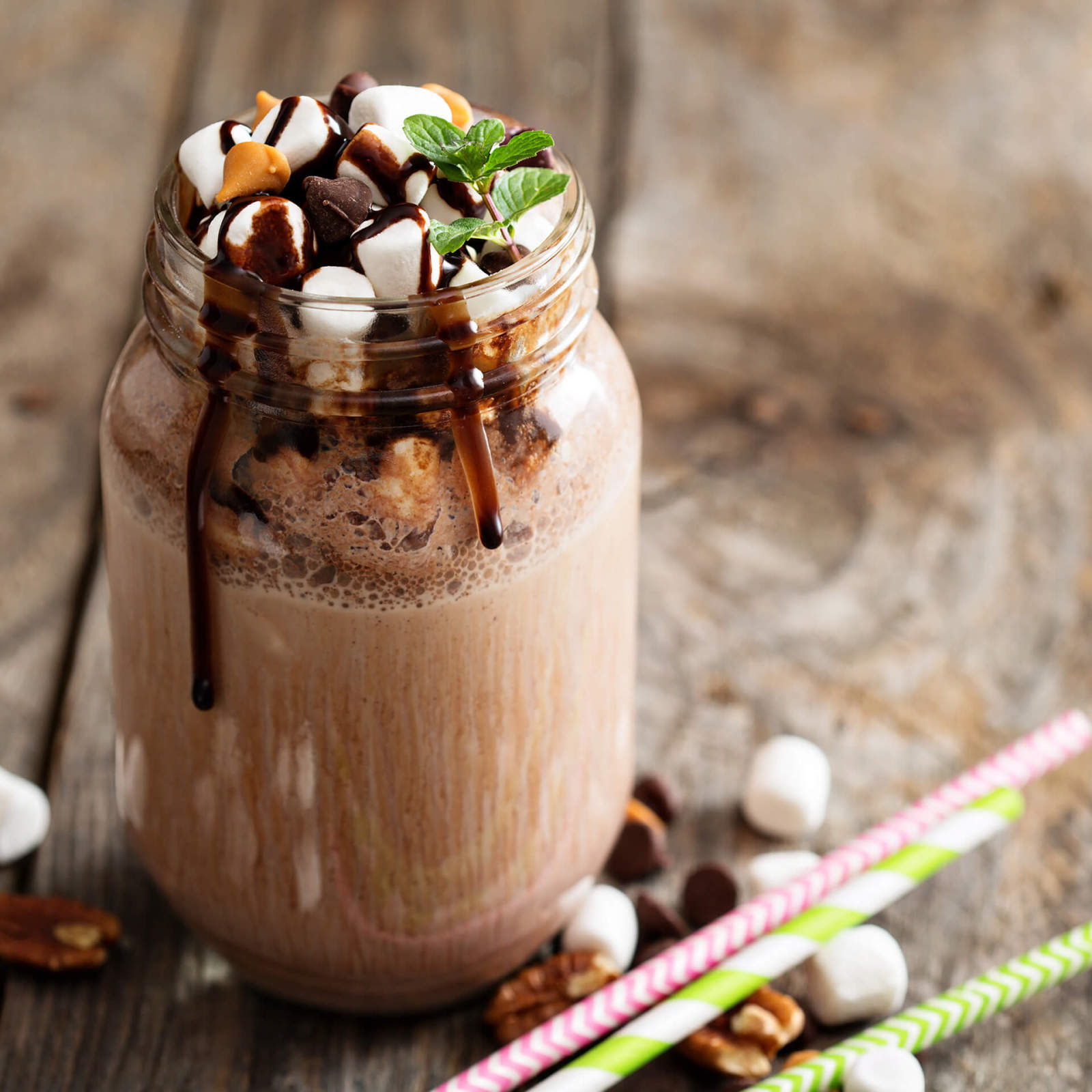 Leinwandbild MILKSHAKE - braun - 50x50 cm