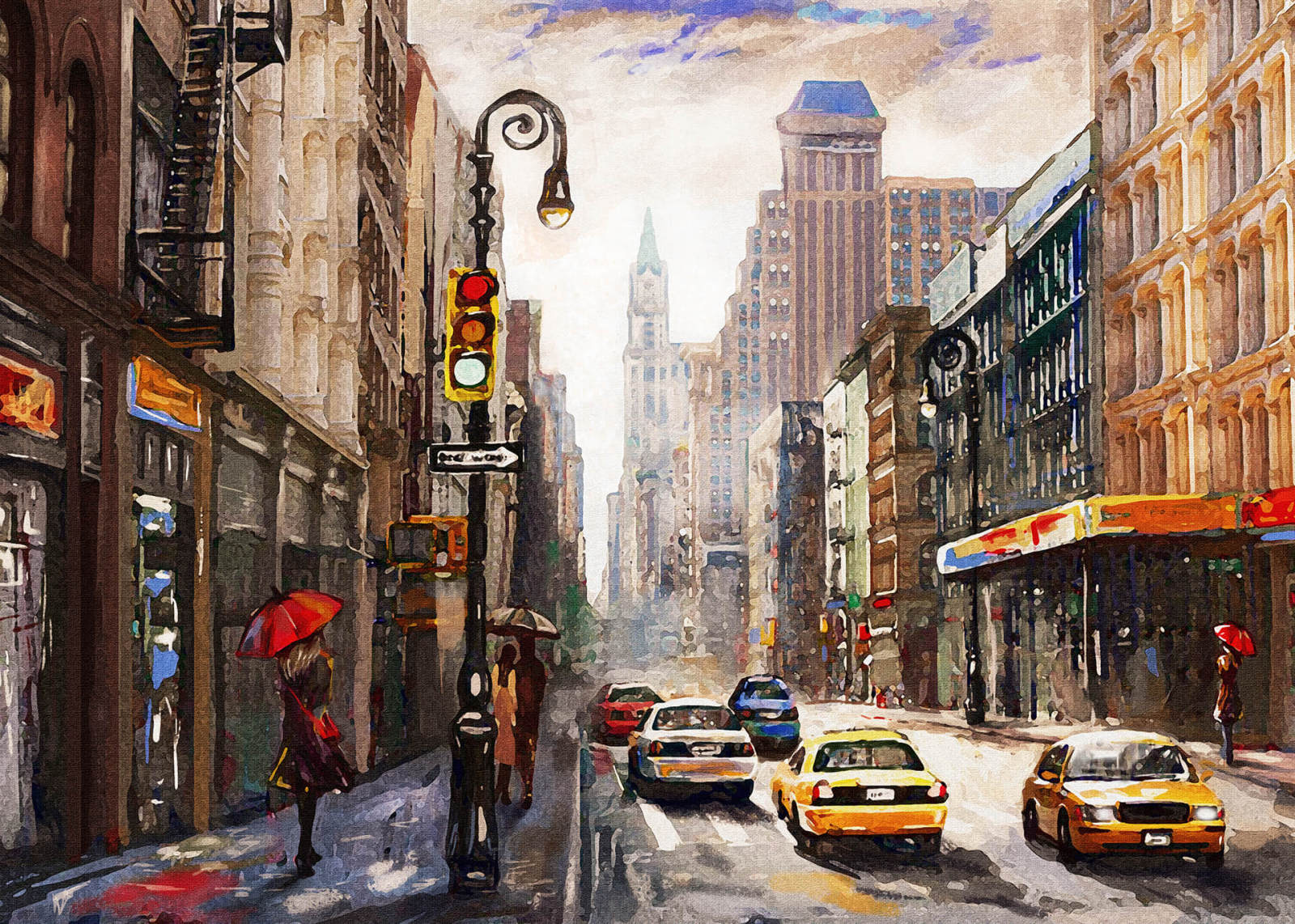 Leinwandbild NEW YORK - braun-beige - 70x50 cm