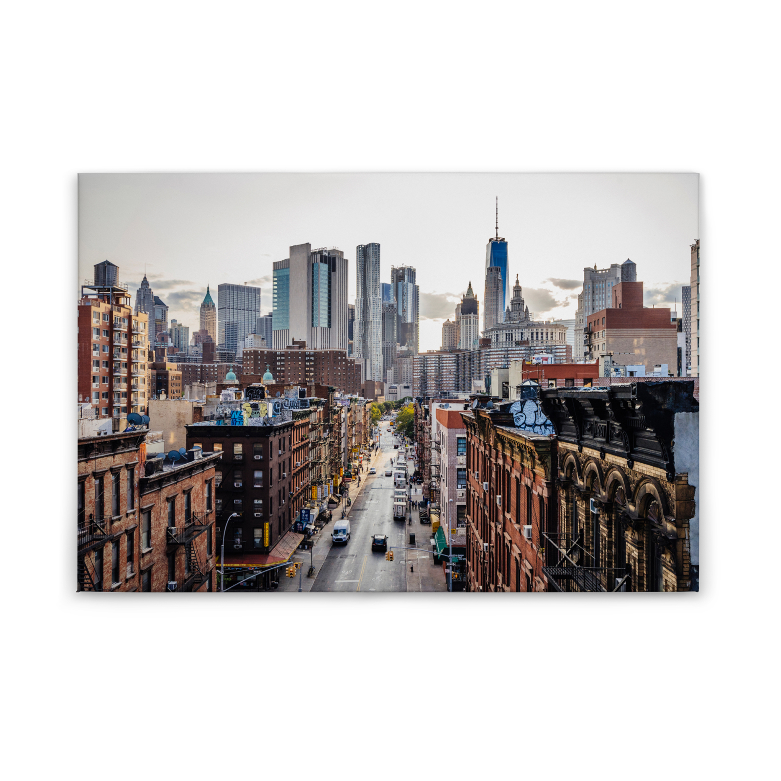 Leinwandbild NEW YORK - grau-braun - 90x60 cm