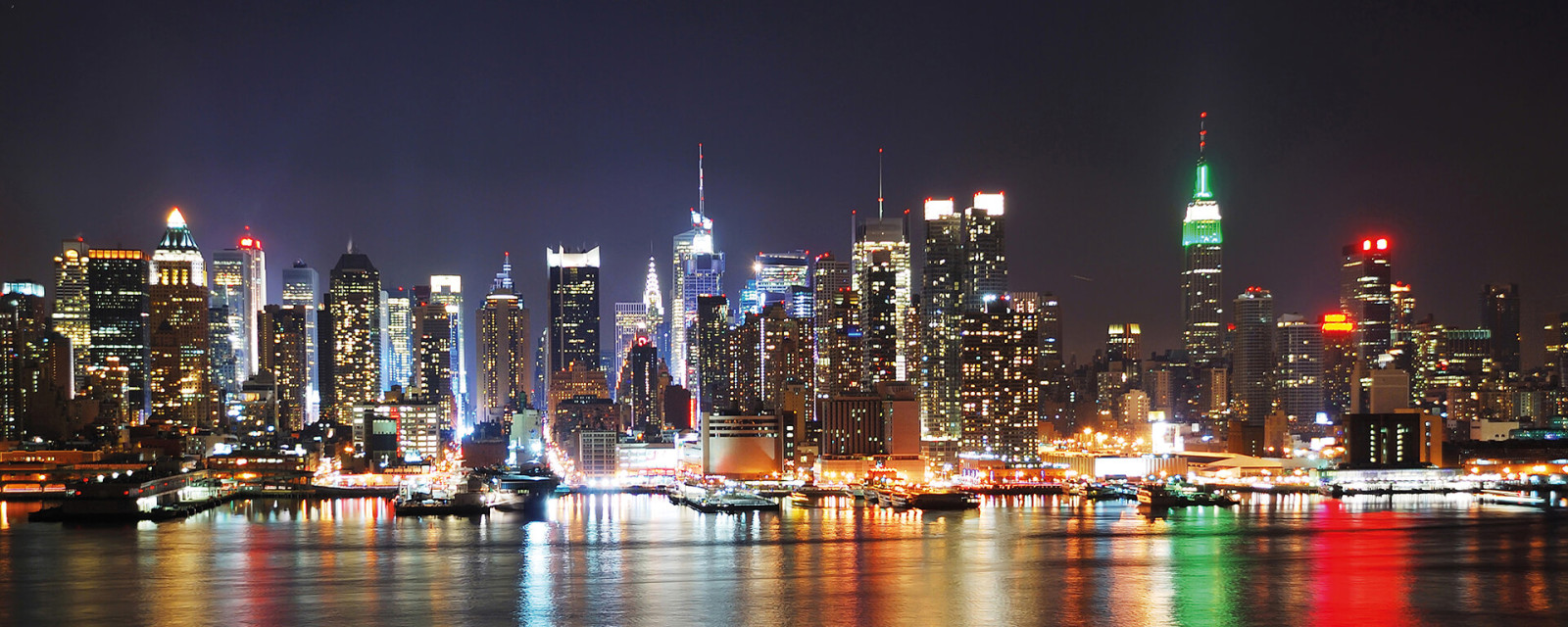 Leinwandbild NEW YORK SKYLINE - blau-braun - 100x40 cm