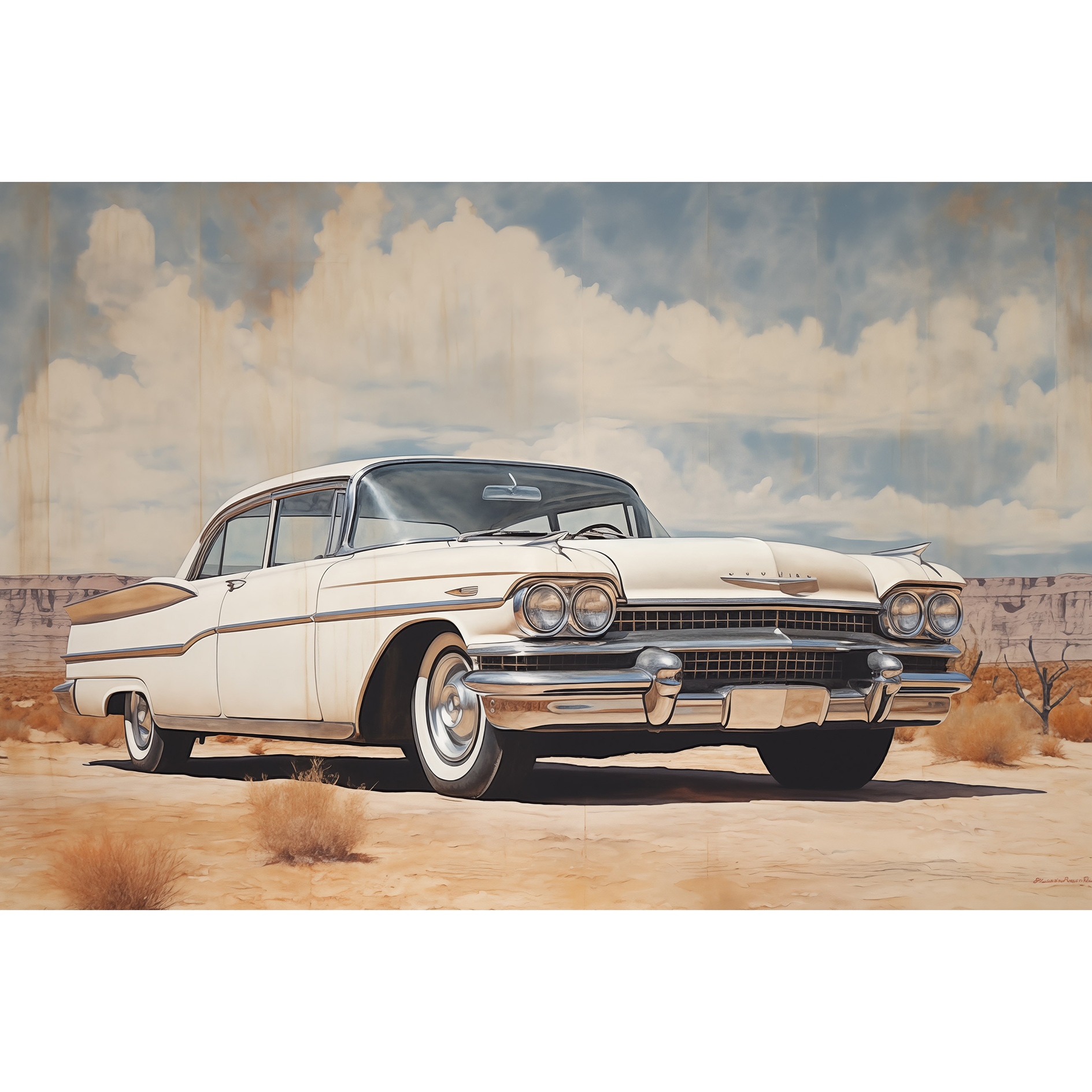 Leinwandbild Oldtimer I - bunt - 60x40 cm