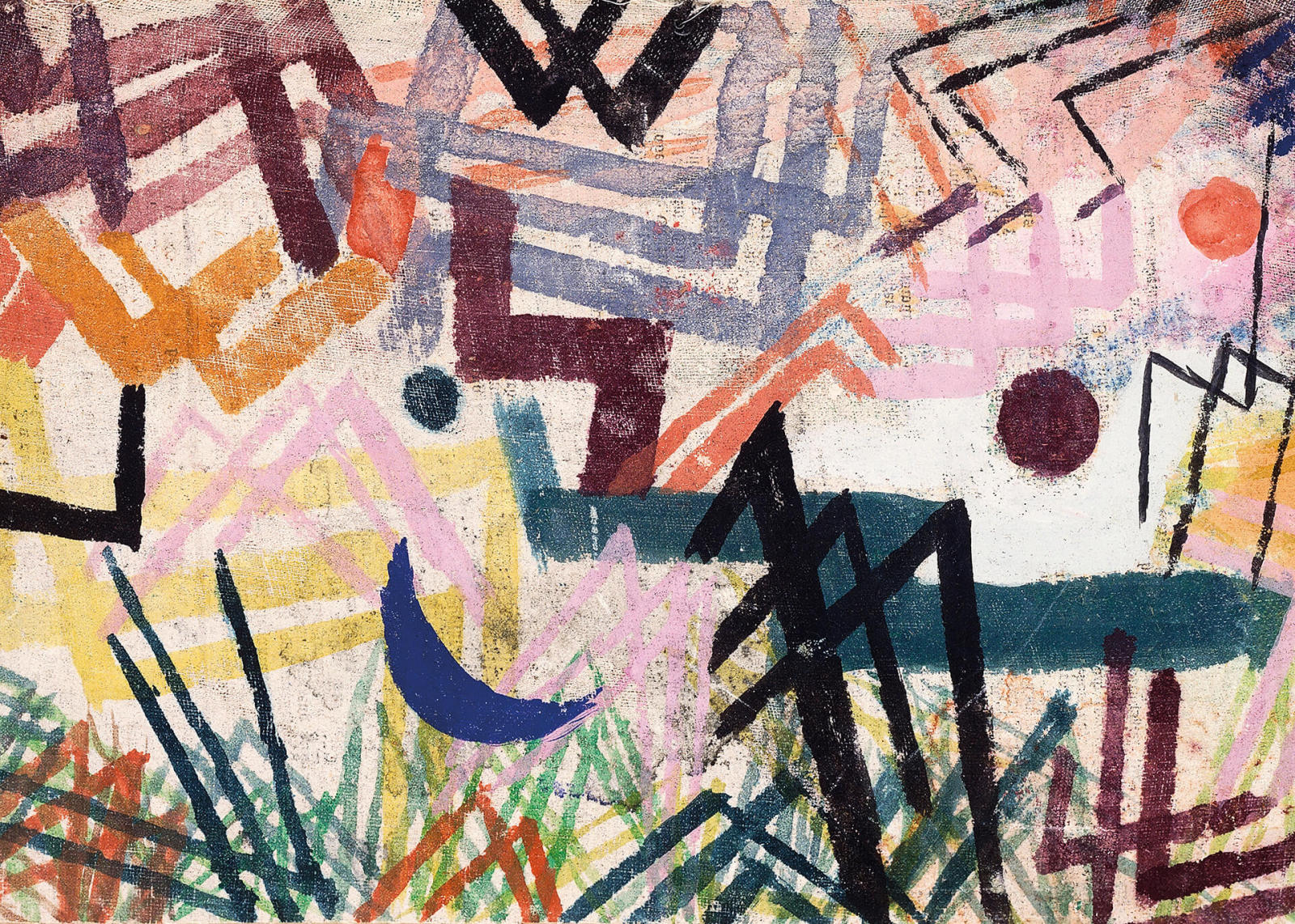 Leinwandbild PAUL KLEE LANDSCHAFT - bunt - 70x50 cm