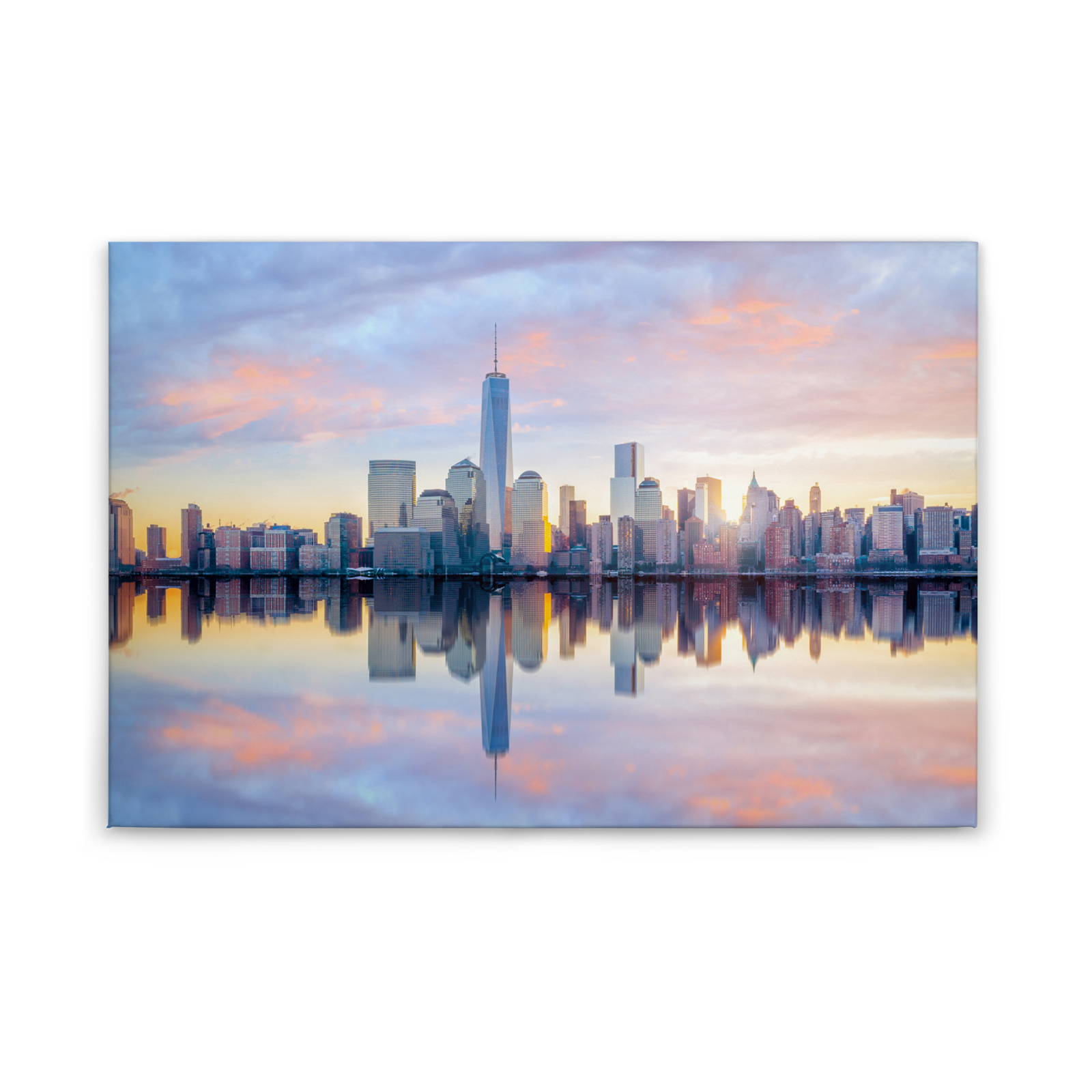 Leinwandbild SKYLINE - blau - 90x60 cm