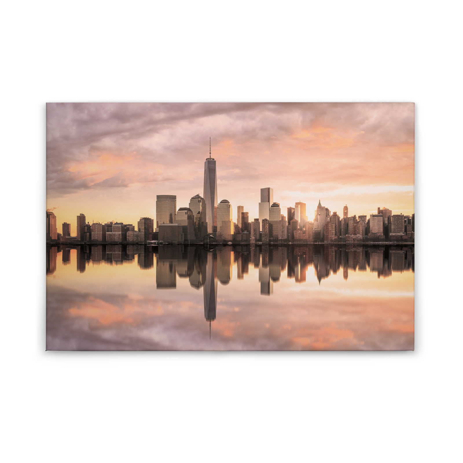 Leinwandbild SKYLINE - grau - 90x60 cm