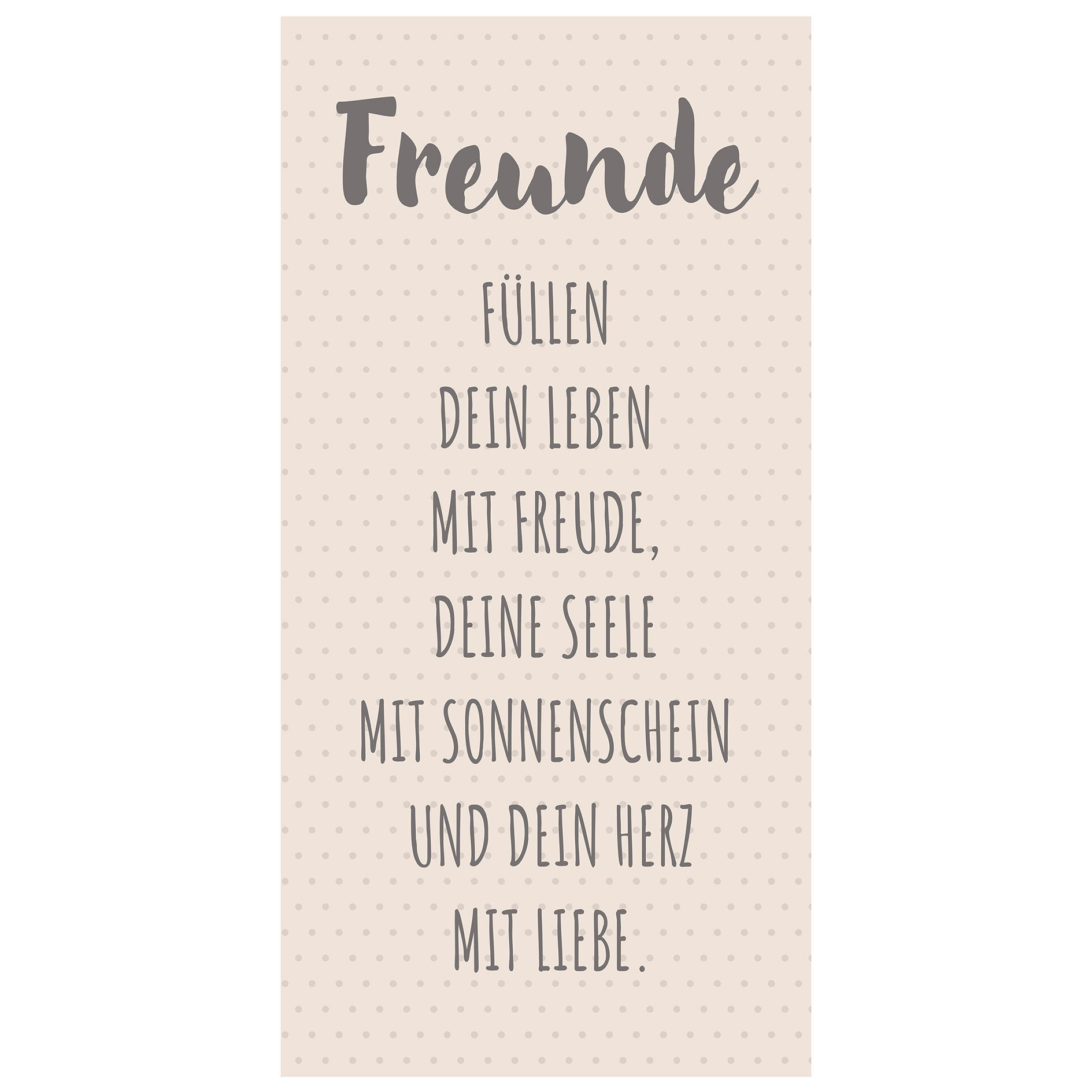 Leinwandbild Sprüche L XIII - beige-grau - 30x60 cm