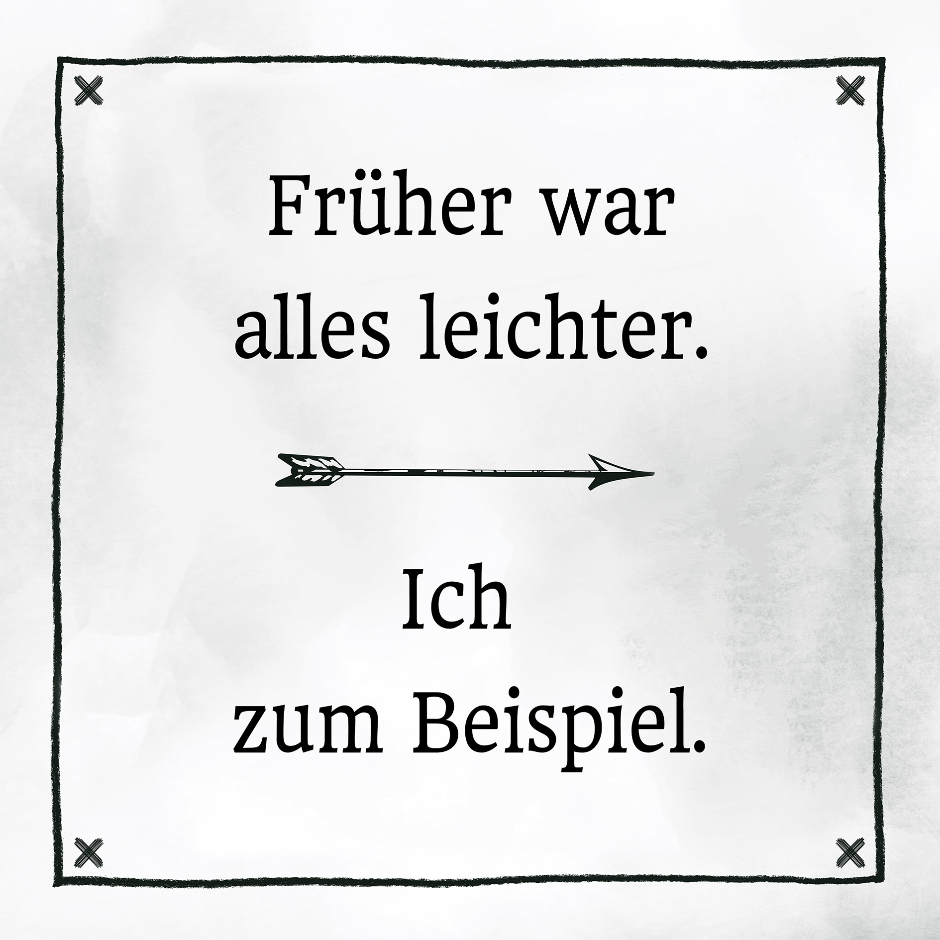 Leinwandbild Sprüche S XIV - schwarz-weiß-grau - 20x20 cm