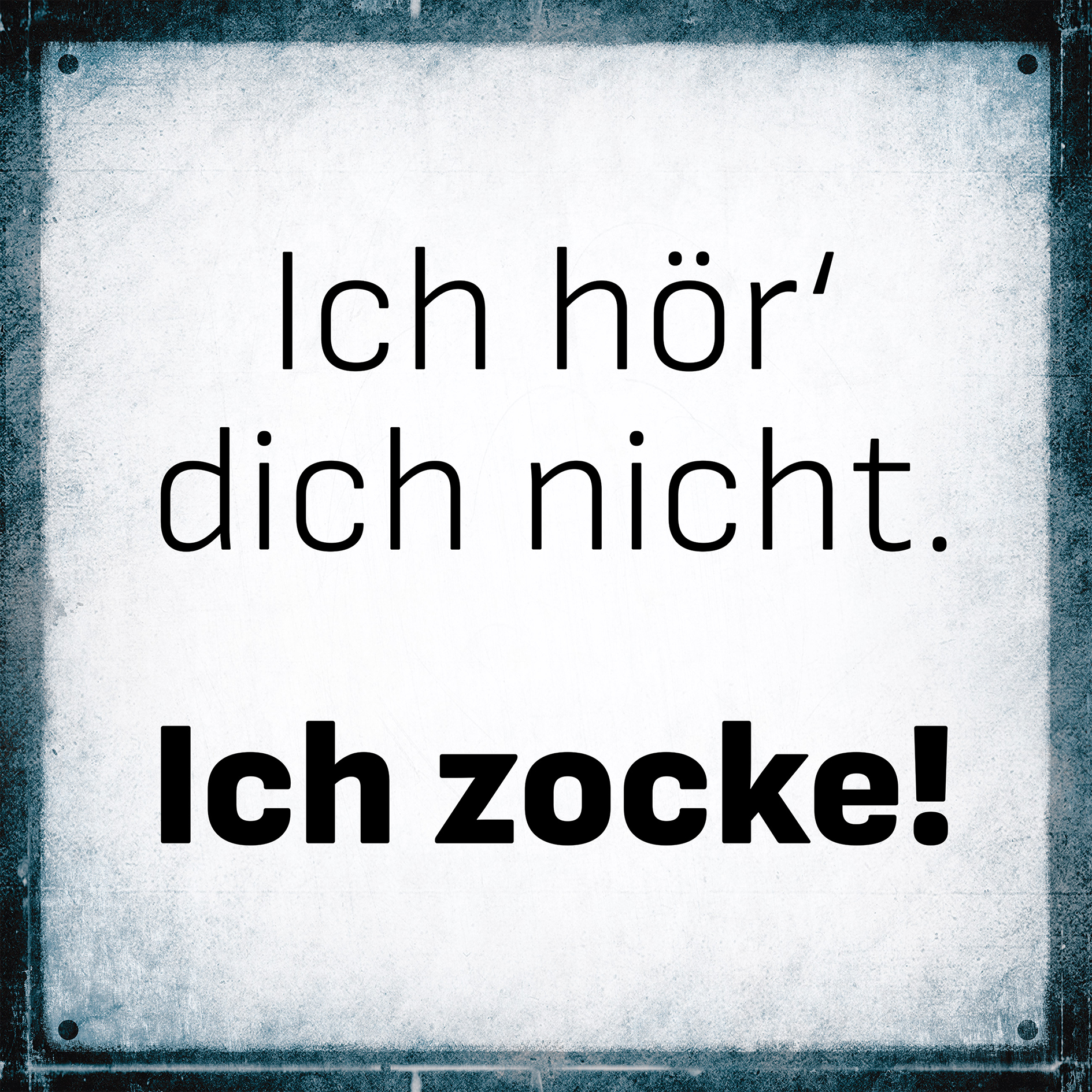 Leinwandbild Sprüche S XVIII - schwarz-weiß - 20x20 cm