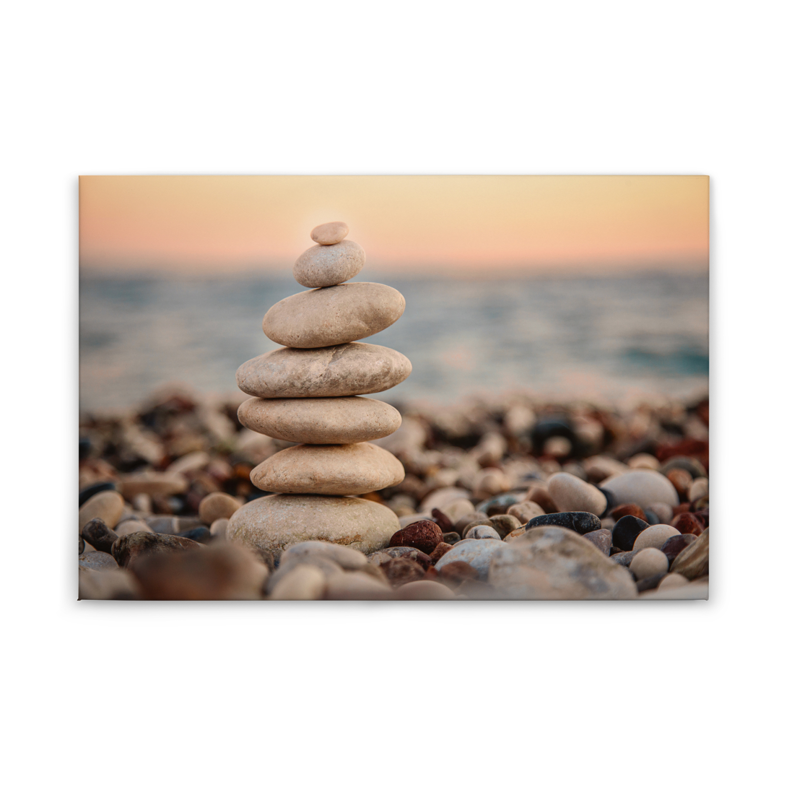 Leinwandbild STRAND - beige - 90x60 cm