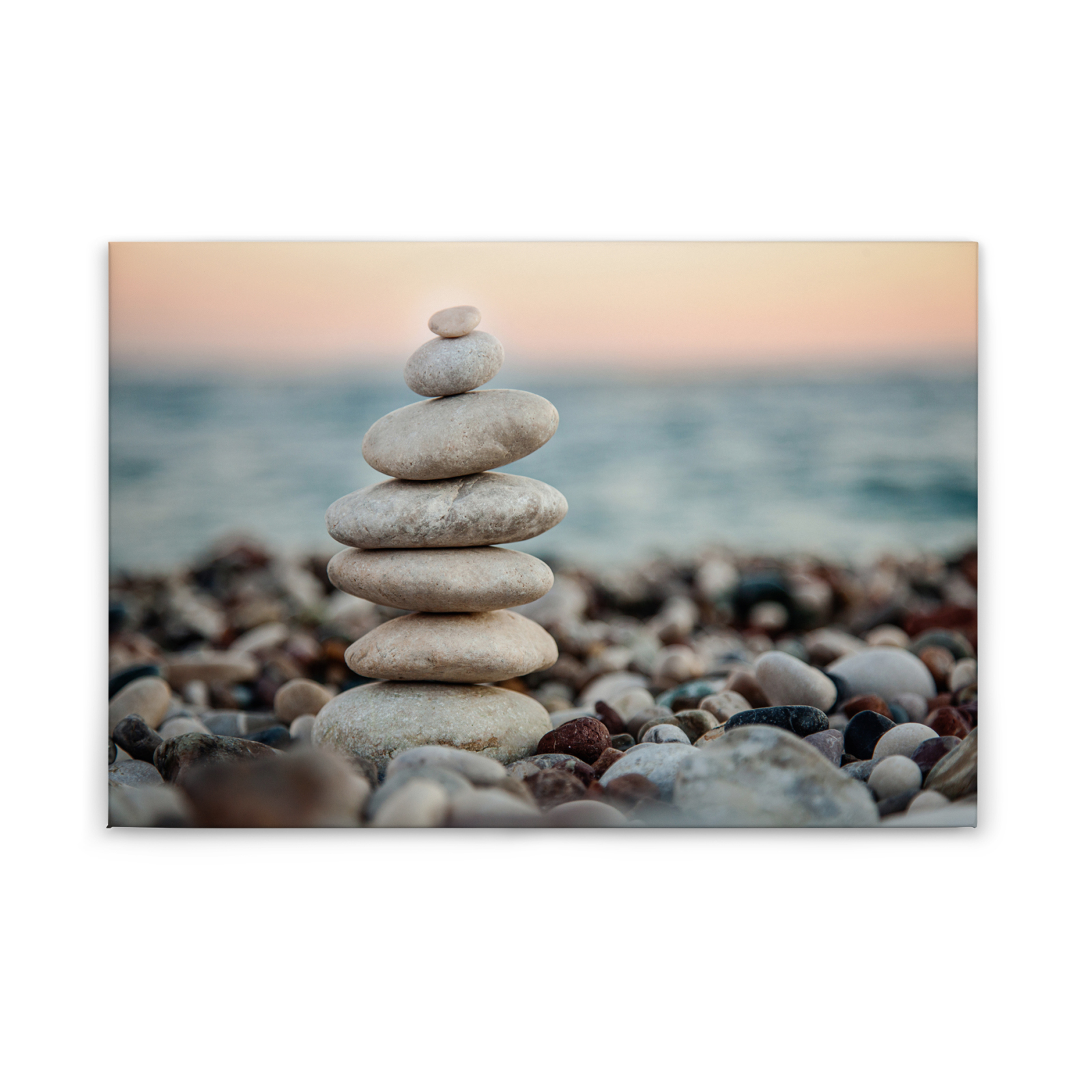 Leinwandbild STRAND - grau - 90x60 cm