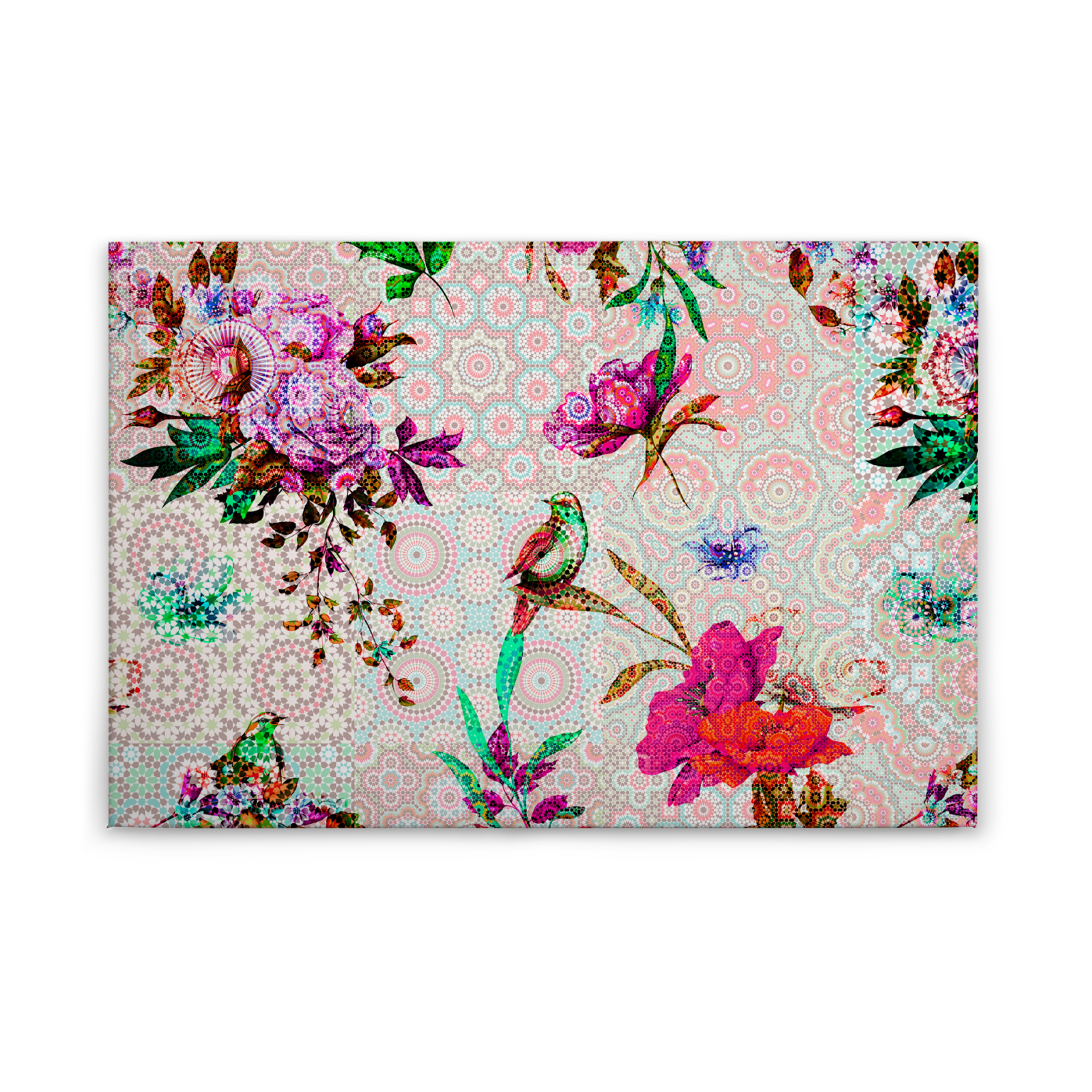 Leinwandbild VÖGEL - lila - 90x60 cm