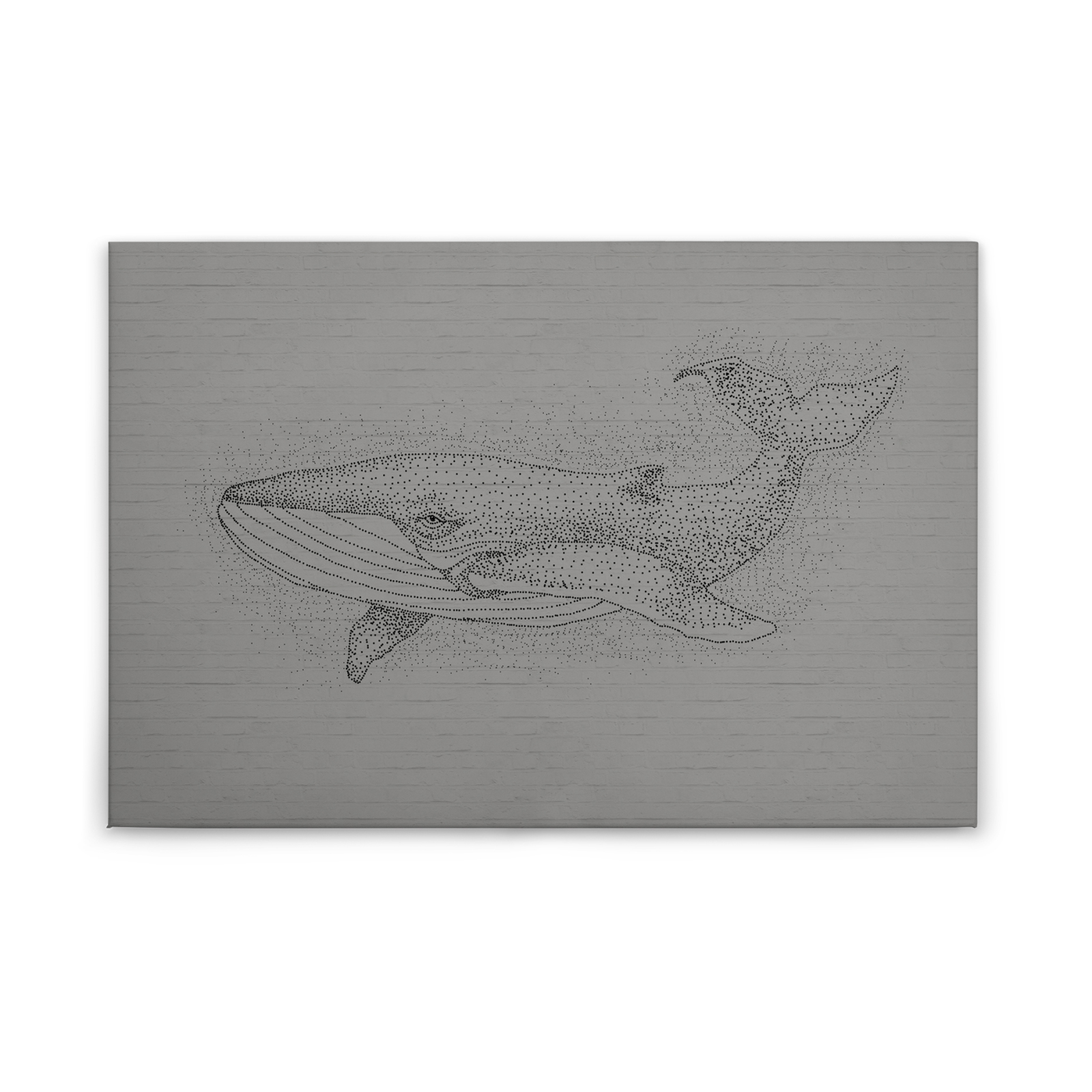 Leinwandbild WAL - grau - 90x60 cm