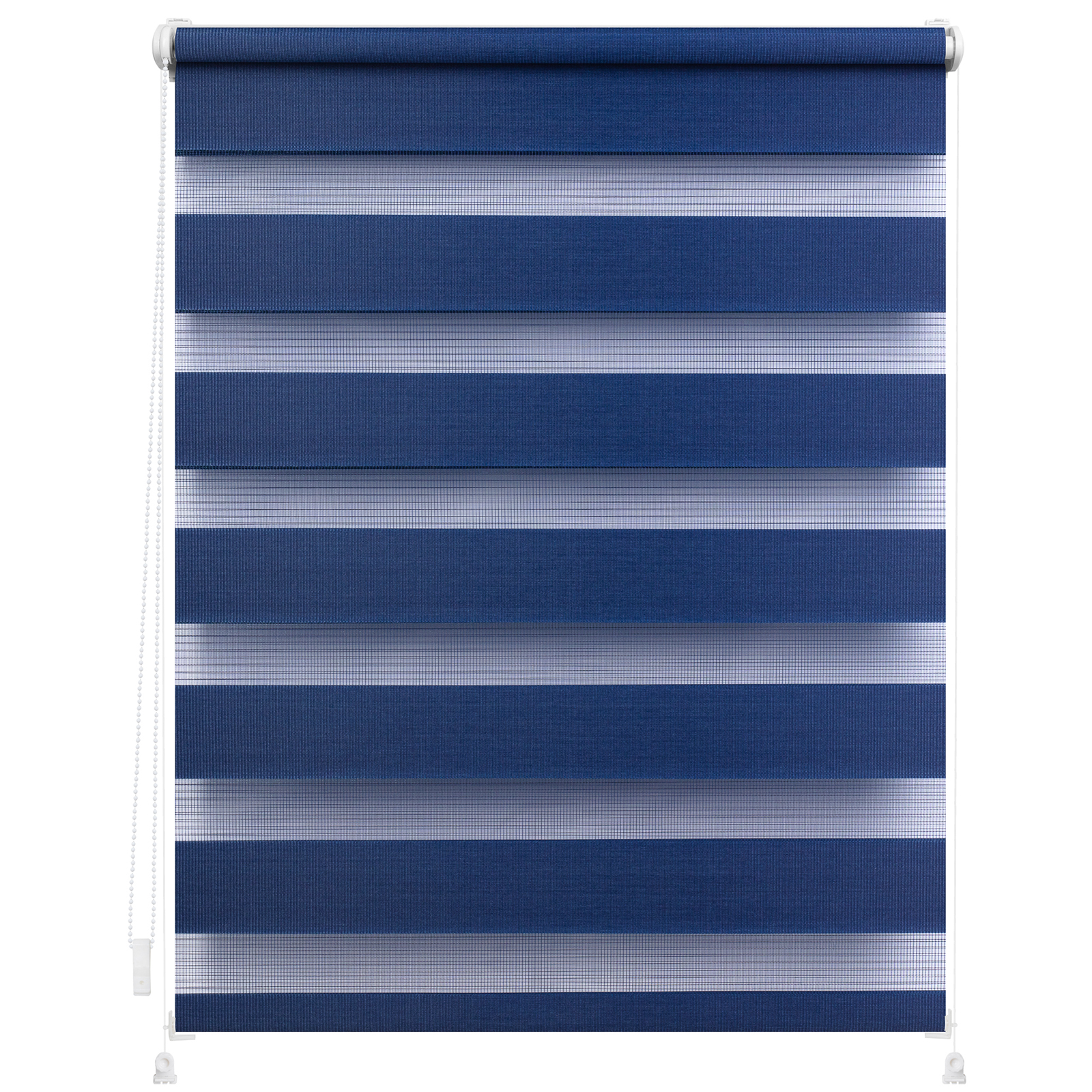 LICHTBLICK Doppelrollo - blau - spannbar - 80x200 cm