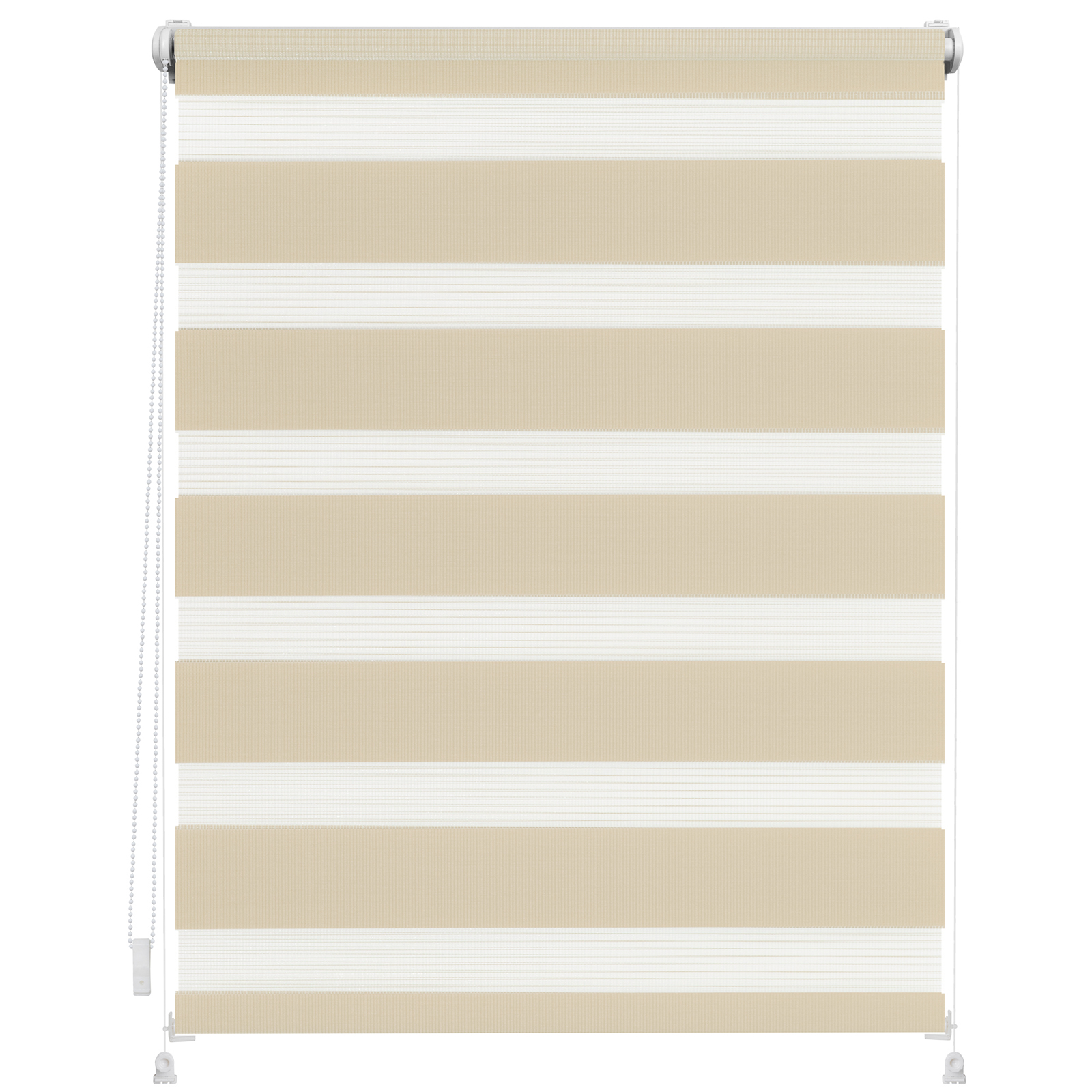 LICHTBLICK Doppelrollo - creme - spannbar - 80x200 cm