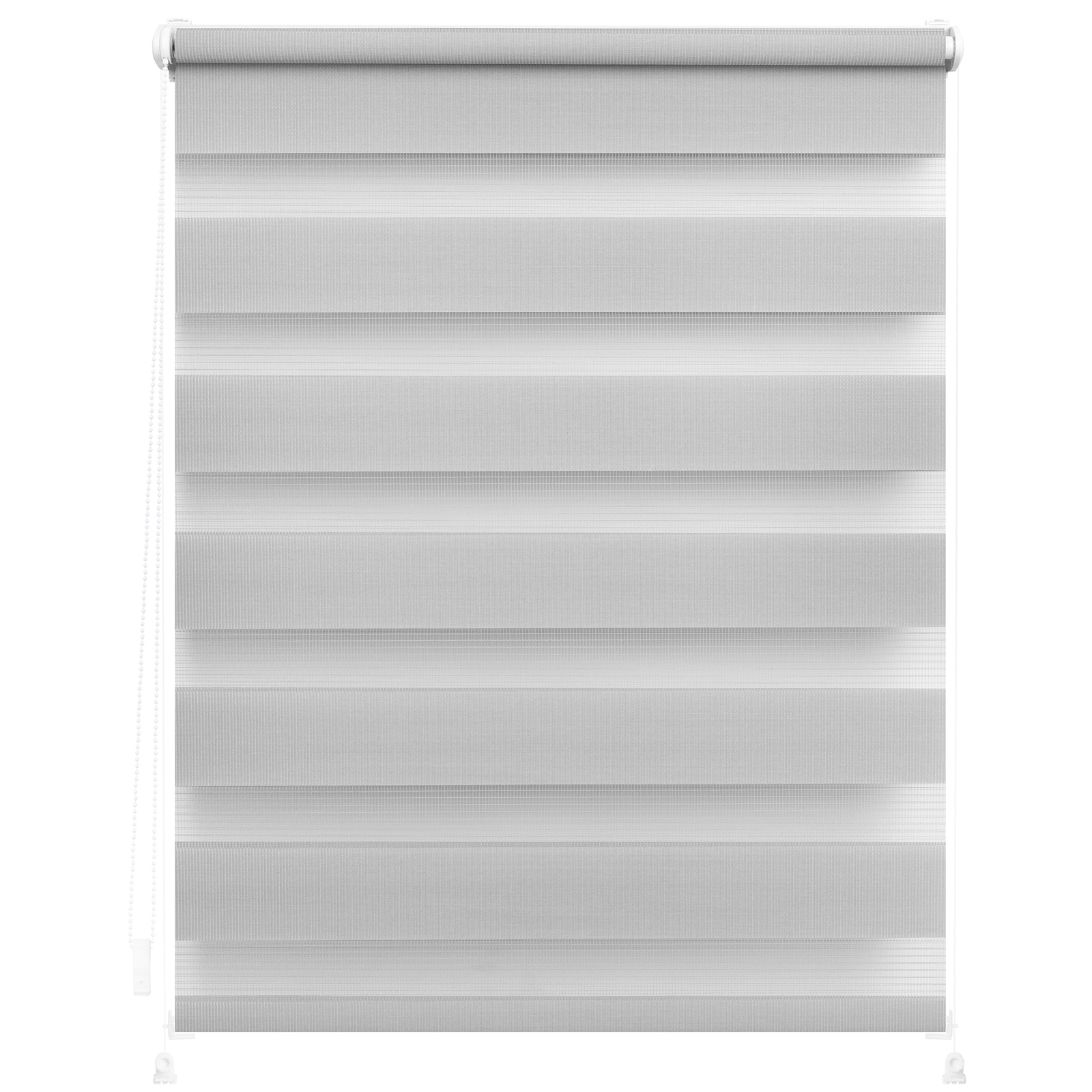 LICHTBLICK Doppelrollo - grau - spannbar - 80x200 cm