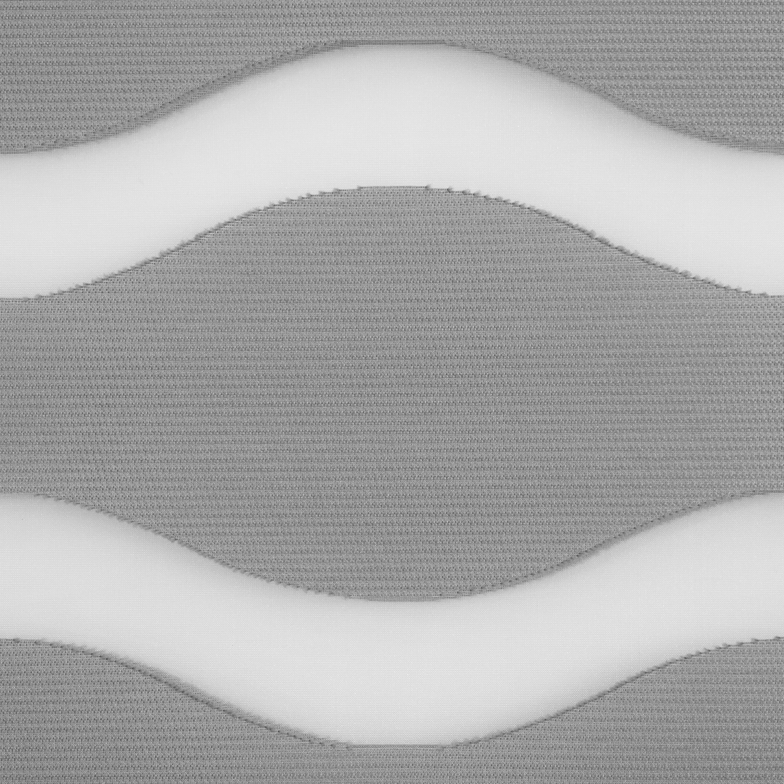 LICHTBLICK Doppelrollo - grau - Wellen - 80x220 cm