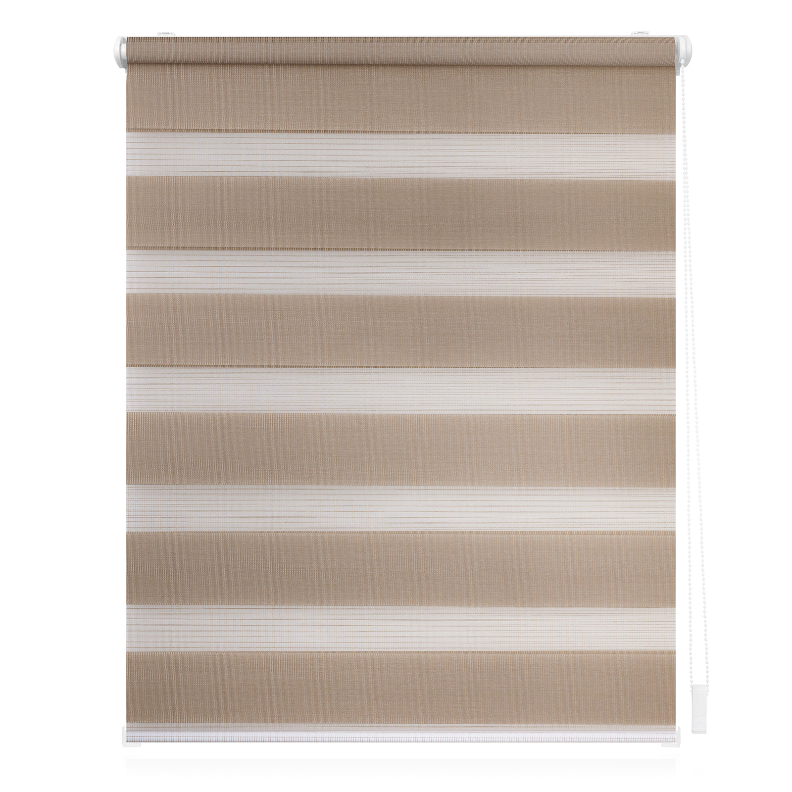 LICHTBLICK Doppelrollo - taupe - klemmbar - 75x150 cm