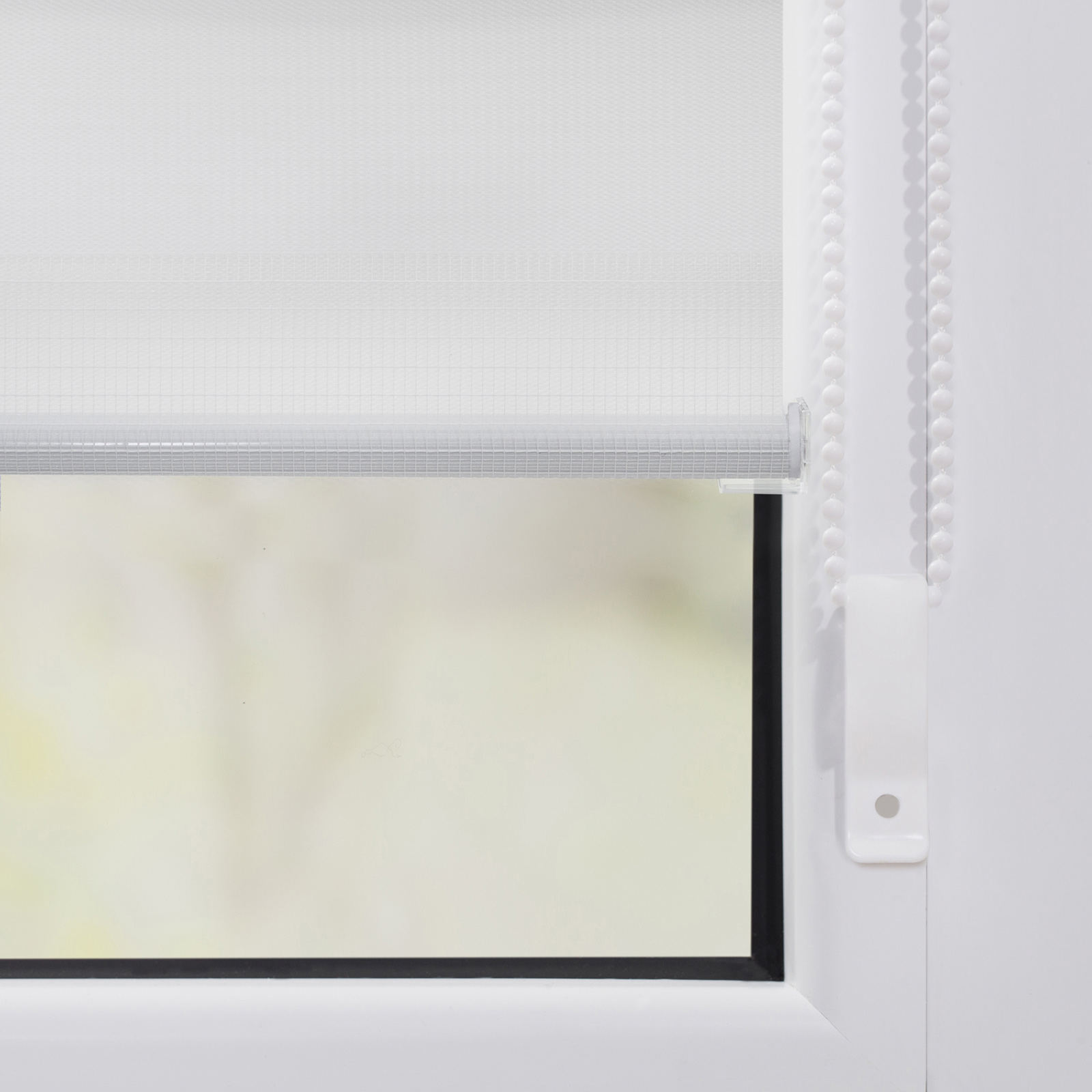 LICHTBLICK Duo Rollo Klemmfix - Bretter - weiß-grau - 100x150 cm