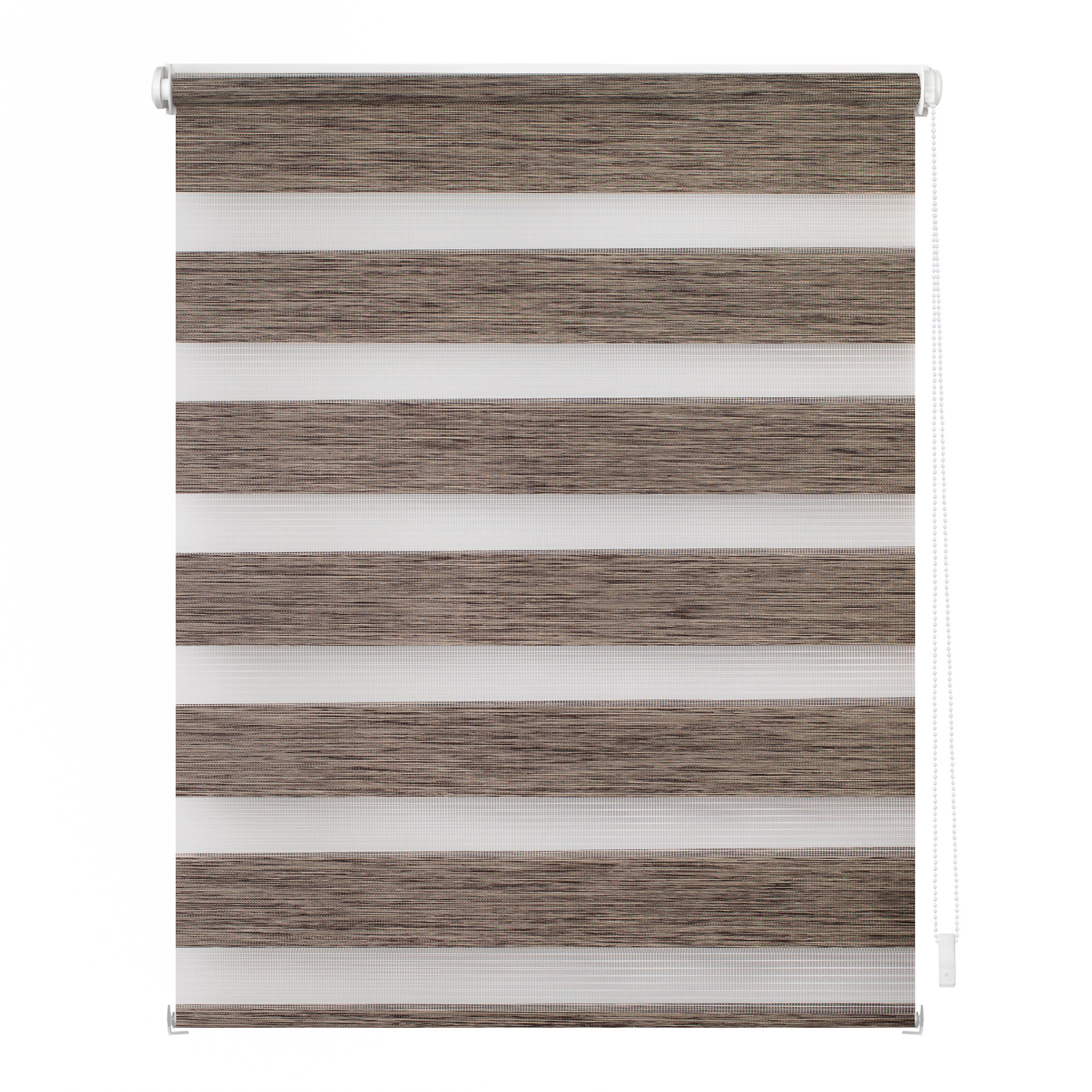 LICHTBLICK Duo Rollo Klemmfix - helbraun - gestreift - 60x150 cm